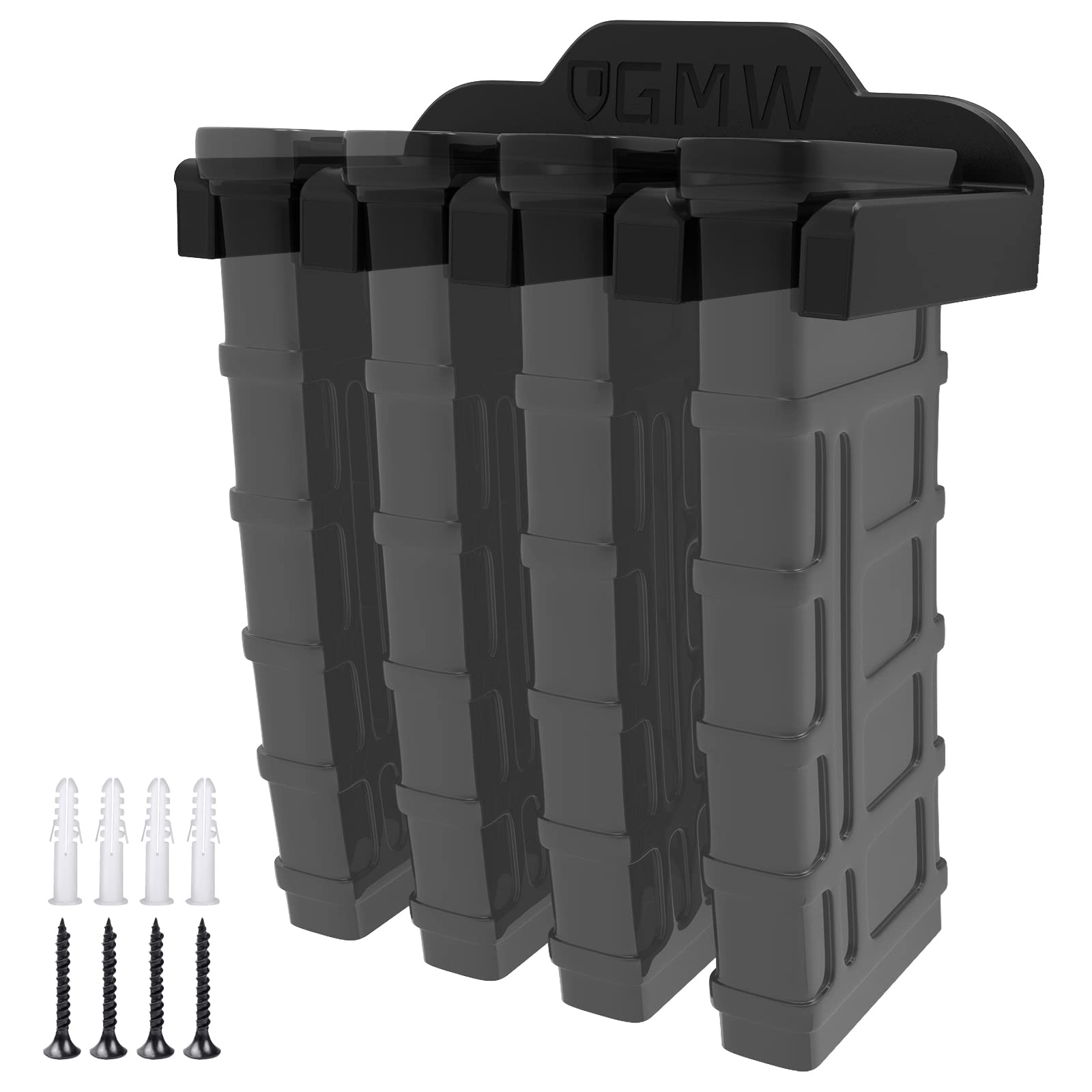 GMW PMAG Magazine Holder - AR Magnetic Mag Holder for Gun Safe & Wall Mount, AR-15 Magazine Storage Accessories - Perfect for Home Defense, Range Training & Gun Safe Organization