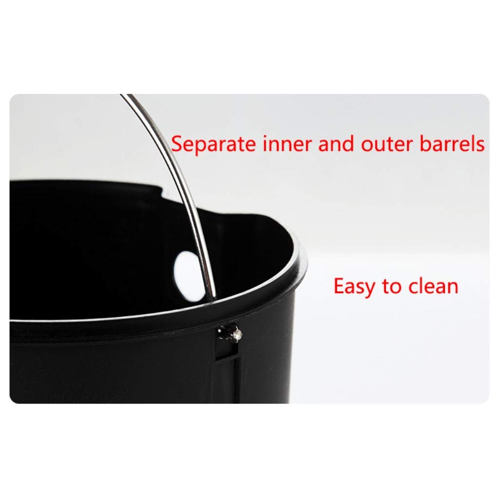 Stainless Steel Foot Pedal Trash Can with Lid - 8L Blue Kitchen & Bathroom Garbage Bin for Office, Living Room & Household Use | Hands-Free Waste Basket for Hygiene & Convenience