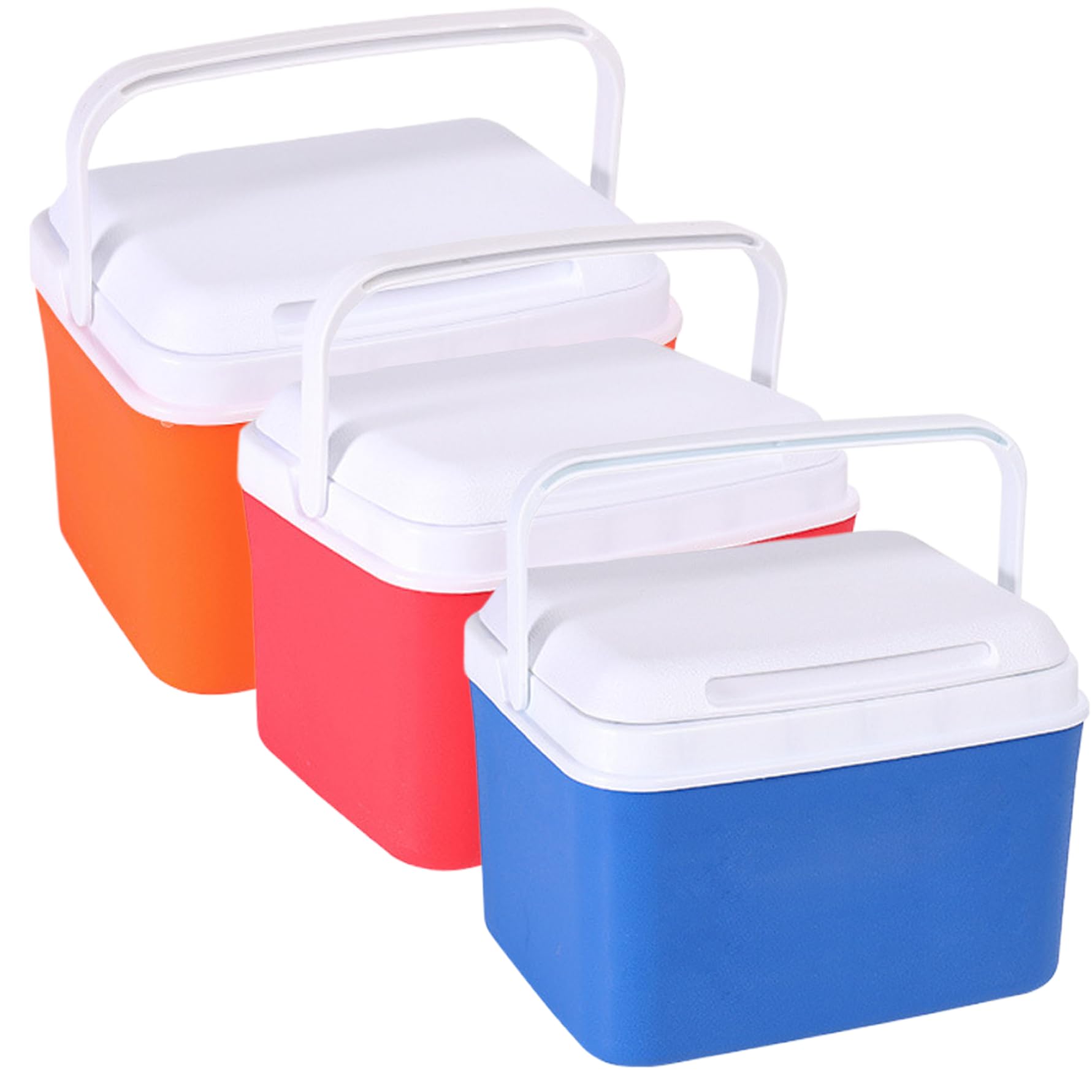 5qt Mini Cooler - Insulated Small Hard Cooler with Handles, Portable Ice Chest for Lunch, Beach Picnics, Camping & Outdoor Sports (Red) - Perfect for Work, Travel & Summer Activities