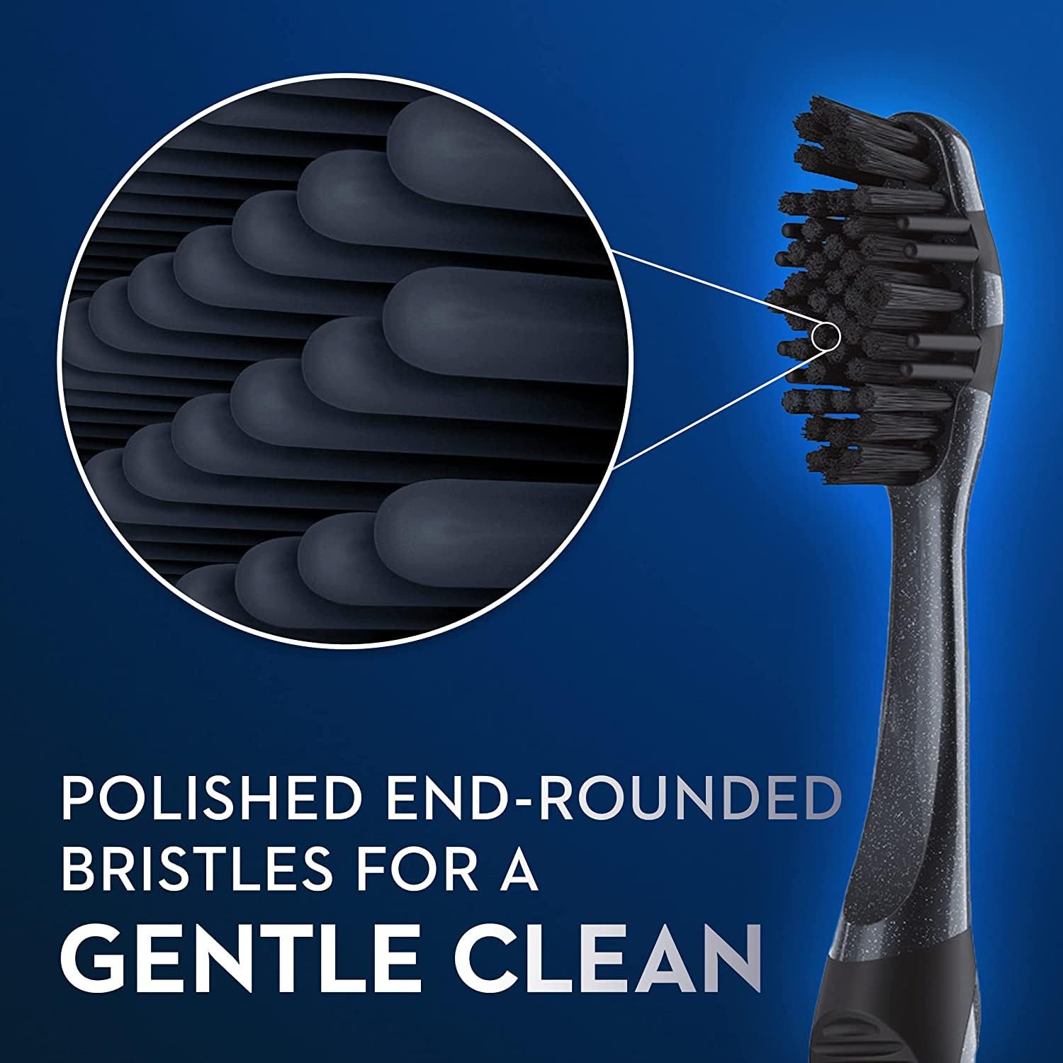 Oral-B Charcoal Toothbrushes Soft Bristles 4-Pack - Gentle Teeth Cleaning for Sensitive Gums, Whitening & Fresh Breath - Perfect for Travel, Home & Office Use