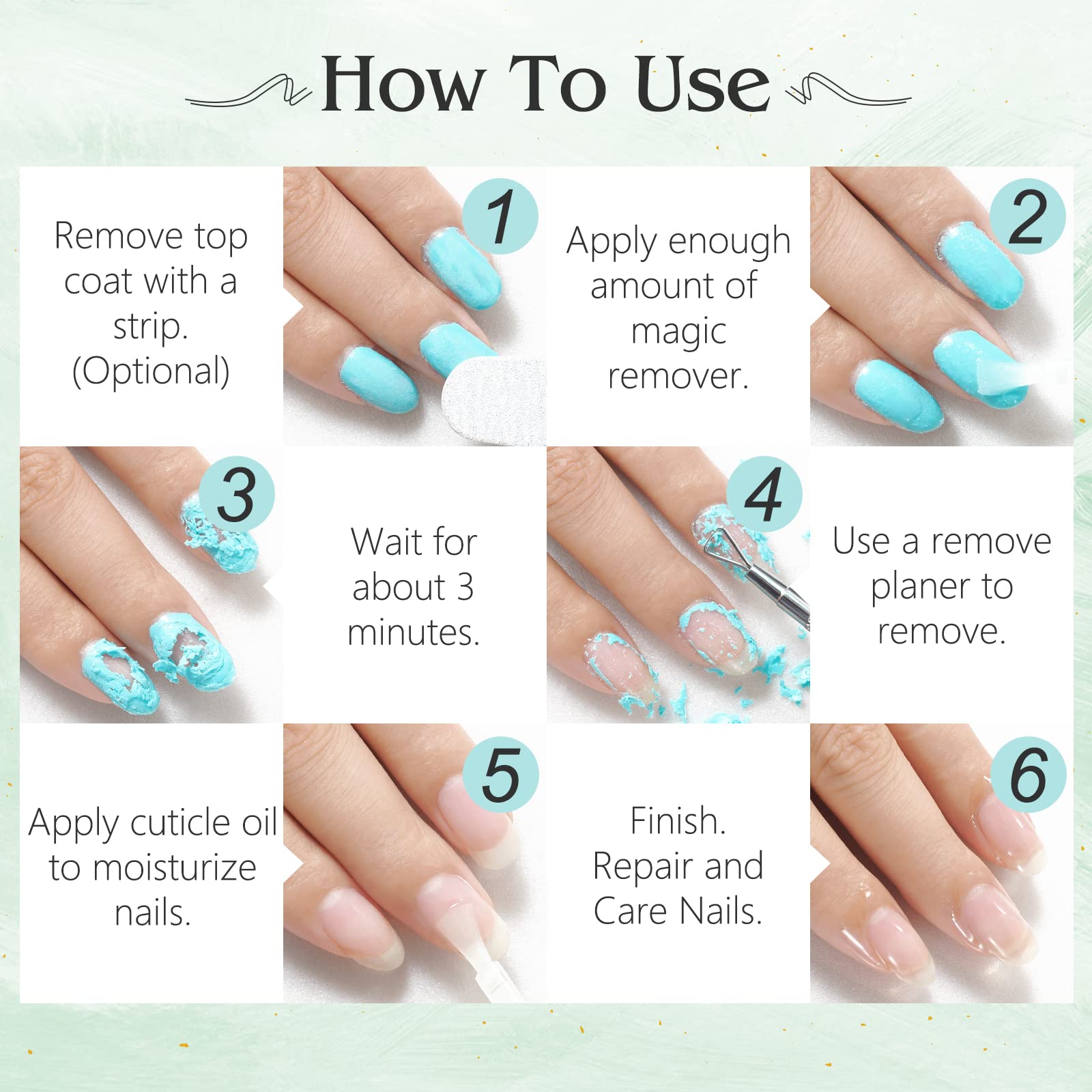 Gel Nail Polish Remover with Cuticle Oil Kit - 2x15ml Professional Nail Care Set for Soaking Off Gel & Acrylic Nails - Perfect for At-Home Manicures & Salon Use