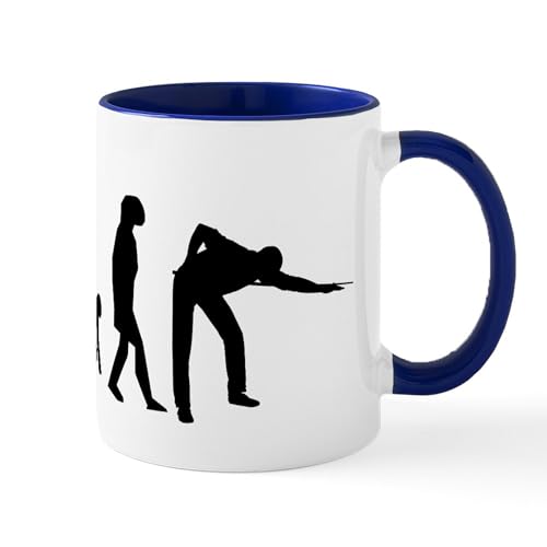 White/Navy Inside - Billiards Evolution Mugs
