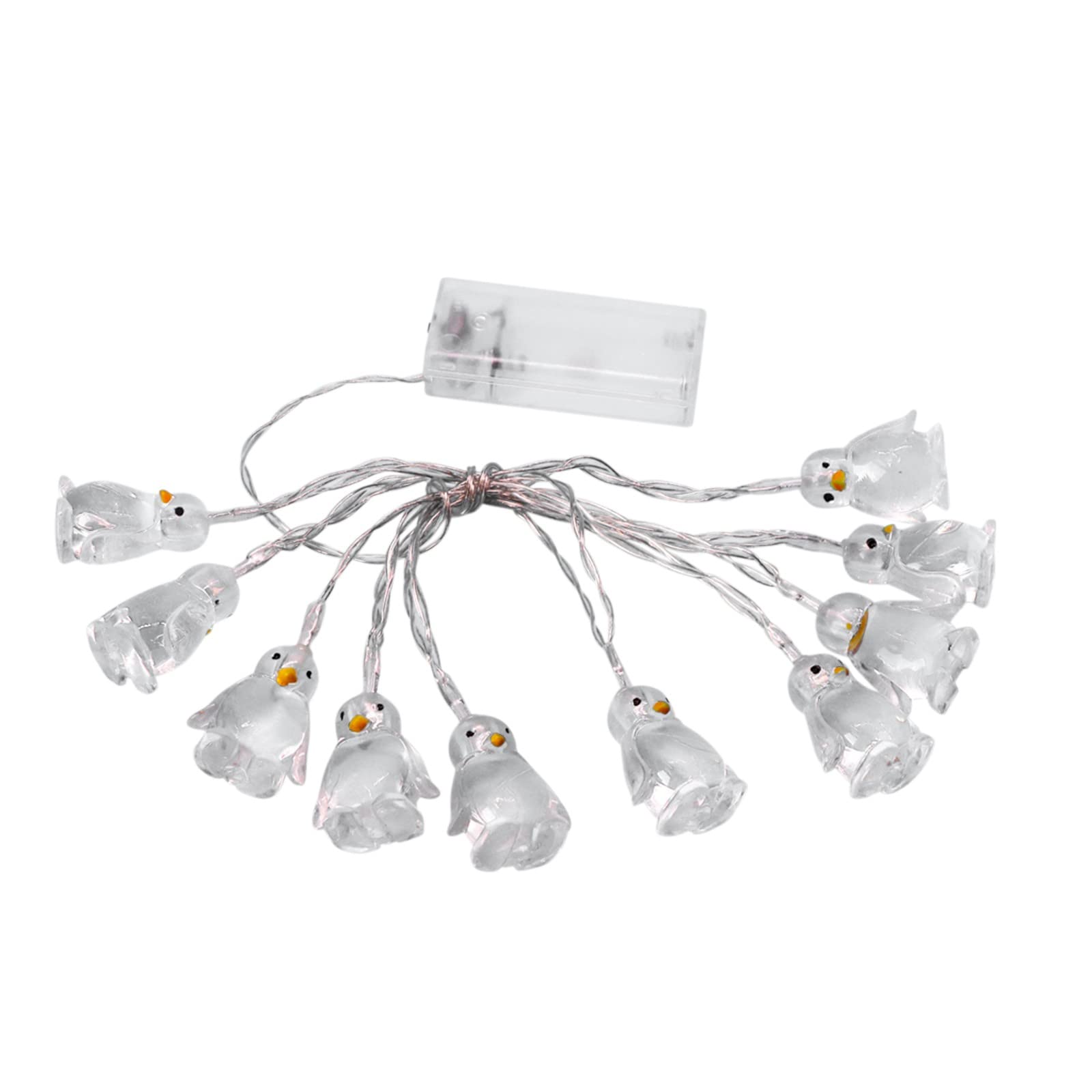 10 Pack LED Penguin String Lights - Battery Operated Candle Lights for Home Decor, Christmas Tree, Party, Wedding & Outdoor Decoration