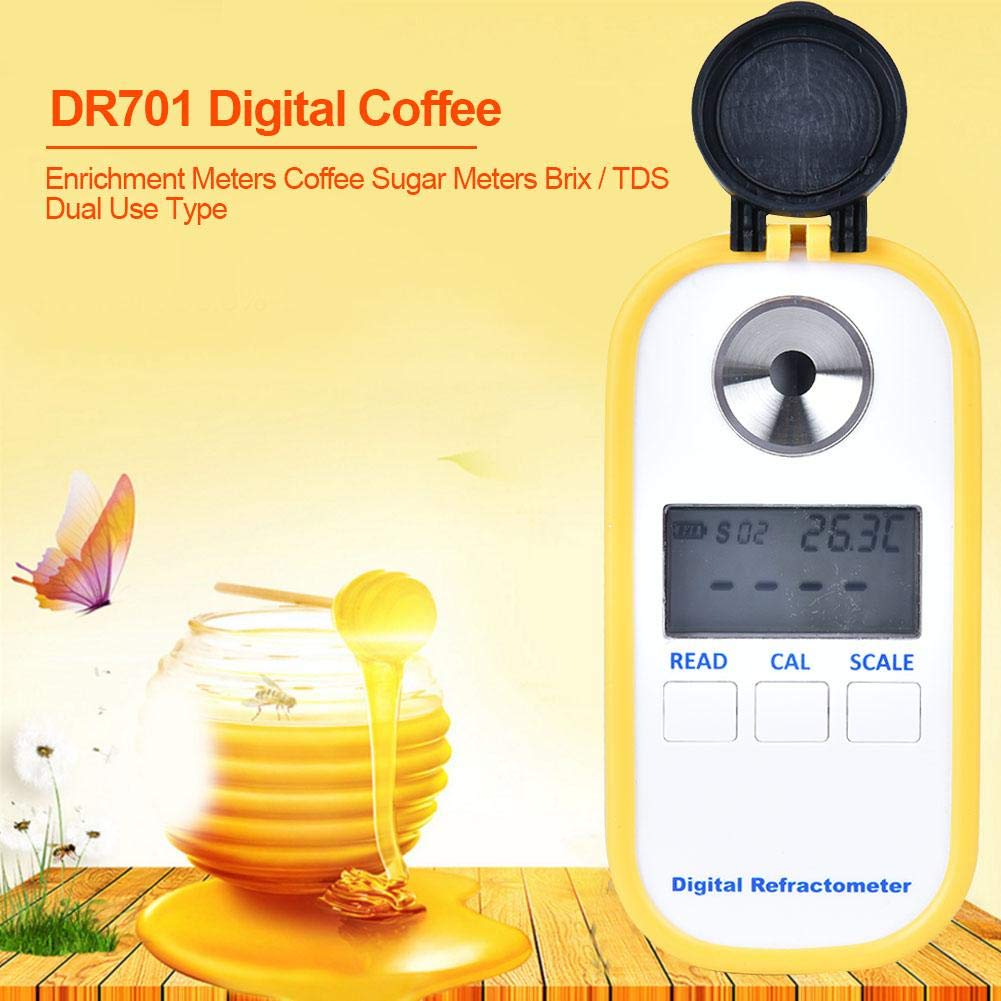 Digital Coffee Refractometer with BRIX Display - Dual Measurement Modes for Coffee, Sugar Drinks & Total Dissolved Solids | Perfect for Baristas, Home Brewing & Coffee Quality Testing