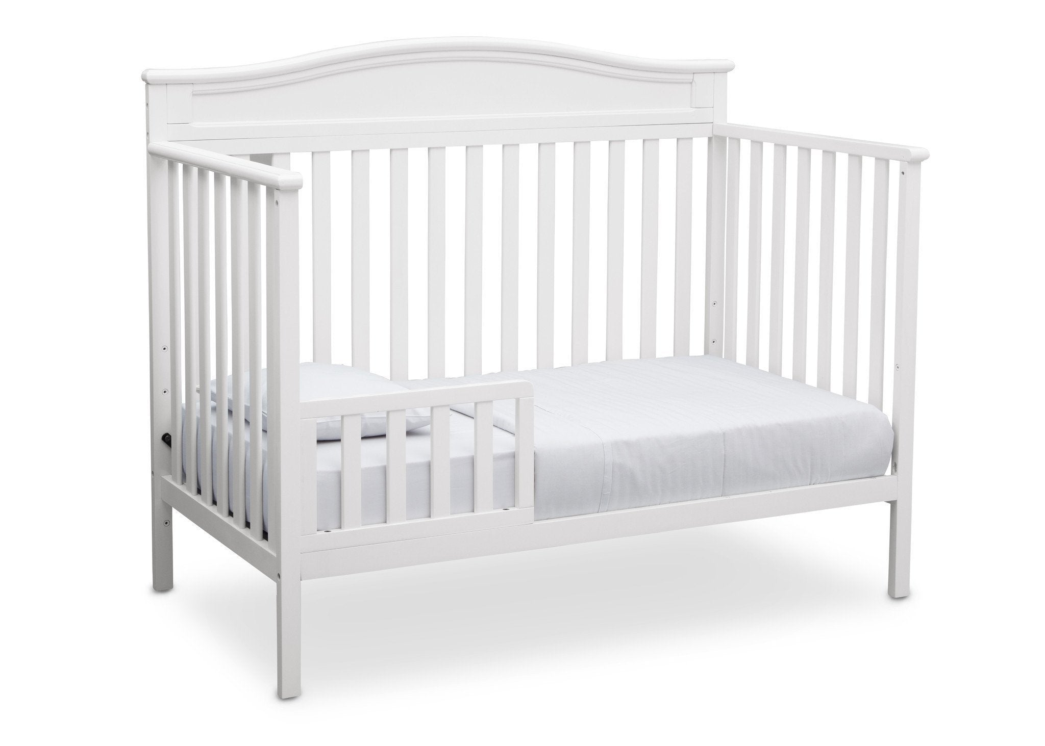 Larkin 4-in-1 Convertible Baby Crib - Toddler Bed, Daybed & Full-Size Bed - Safe & Stylish Nursery Furniture for Newborns to Teens - Perfect for Bedrooms, Daycare & Guest Rooms