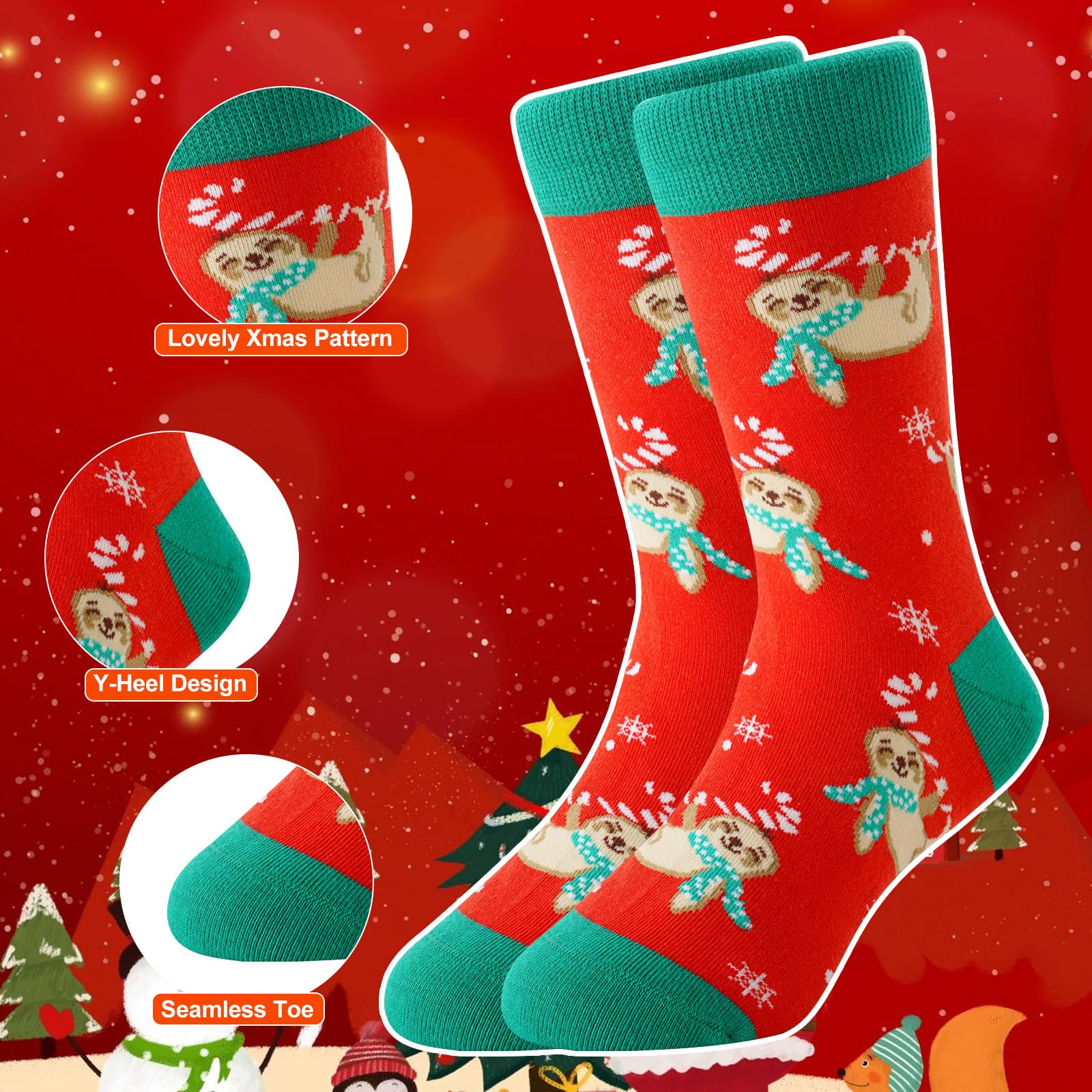 4 Pairs Christmas Socks for Kids - Fun Holiday Novelty Socks for Boys & Girls - Perfect Stocking Stuffers & Christmas Gifts for Children - Great for Holiday Parties, Family Gatherings & Christmas Morning Surprises