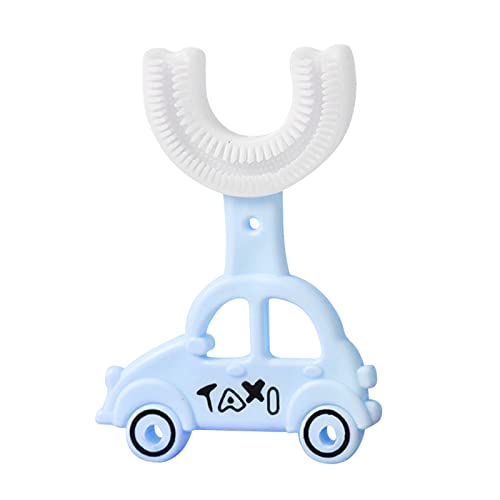 Kids U-Shaped Toothbrush & Cup Set - Soft Silicone for Gentle Cleaning | Bathroom Oral Care