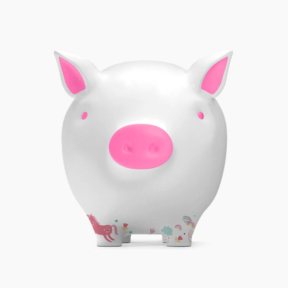 Unicorn & Rainbows Piggy Bank - Cute Money Saving Bank for Kids - Perfect for Birthday Gifts & Financial Education