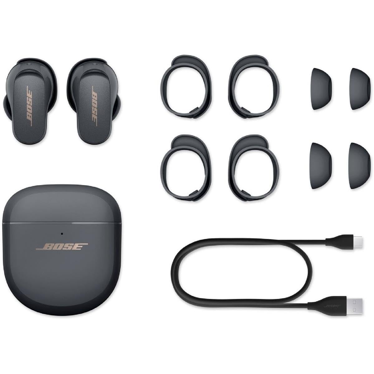 Bose QuietComfort Earbuds II Wireless Bluetooth Earbuds with Active Noise Cancelling Technology, Personalized Sound & Noise Cancellation - Eclipse Grey Limited Edition | Perfect for Travel, Workouts & Commuting