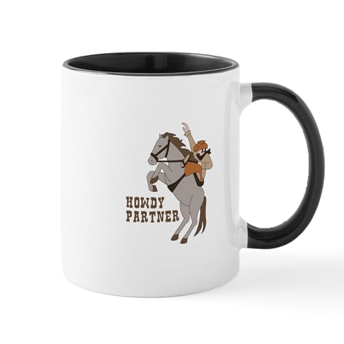 White/Black Inside - Howdy Partner Mugs