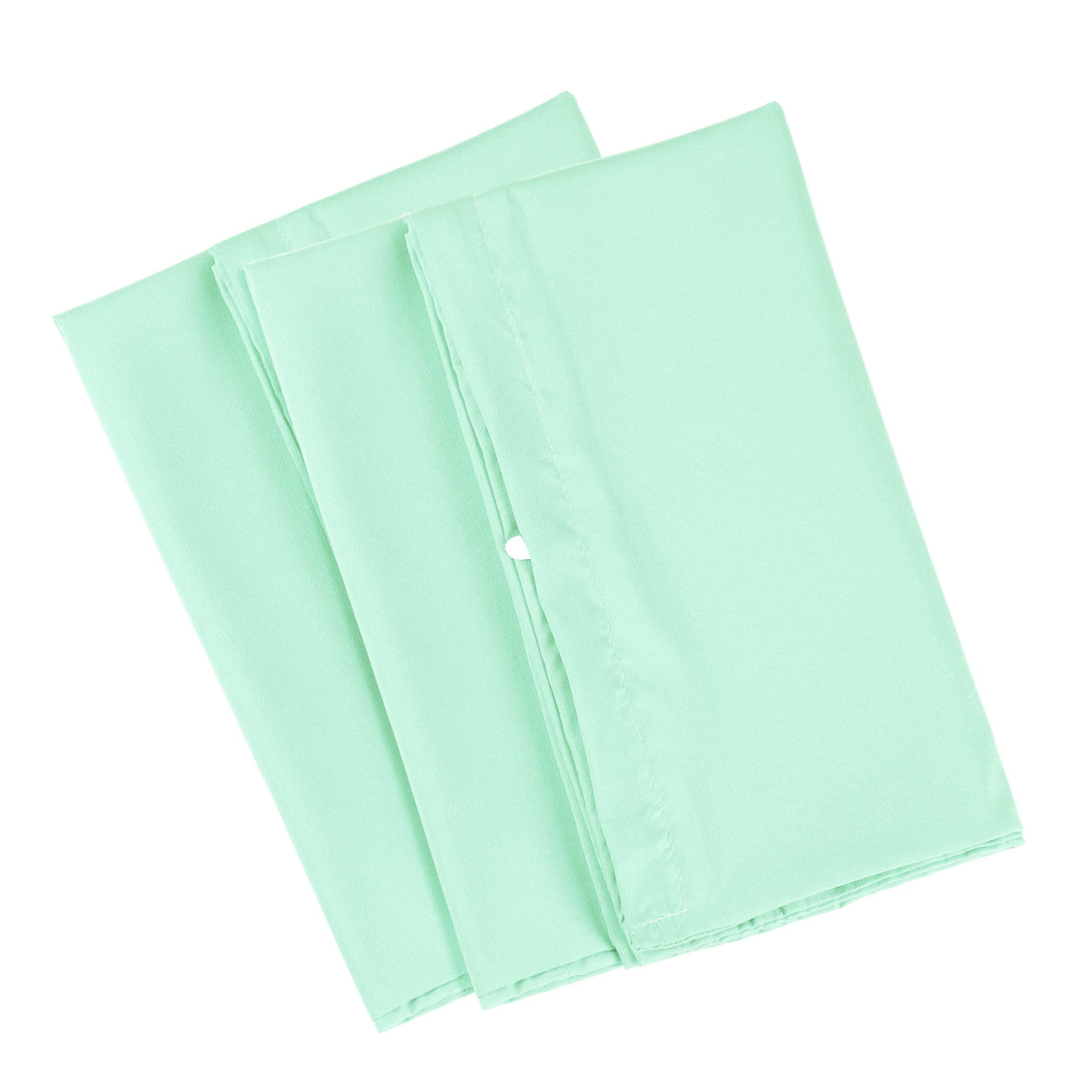 uxcell 2 Pack Soft 1800 Series Microfiber Pillowcases with Zipper - 14x20 Inches, Brook Green - Hypoallergenic Bedding for Travel, Home & Hotel Use