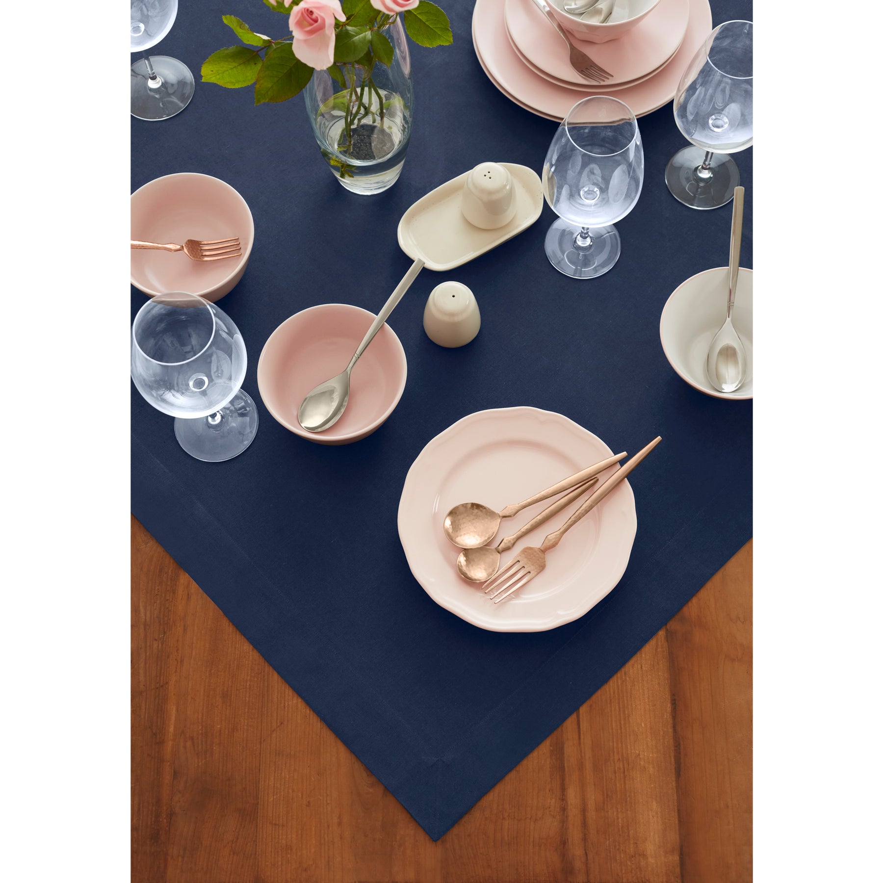 Premium Dru Cotton Linen Table Throw - Soft & Durable Table Cover for Dining Room, Kitchen, or Outdoor Picnic - Elegant Home Decor & Party Tablecloth