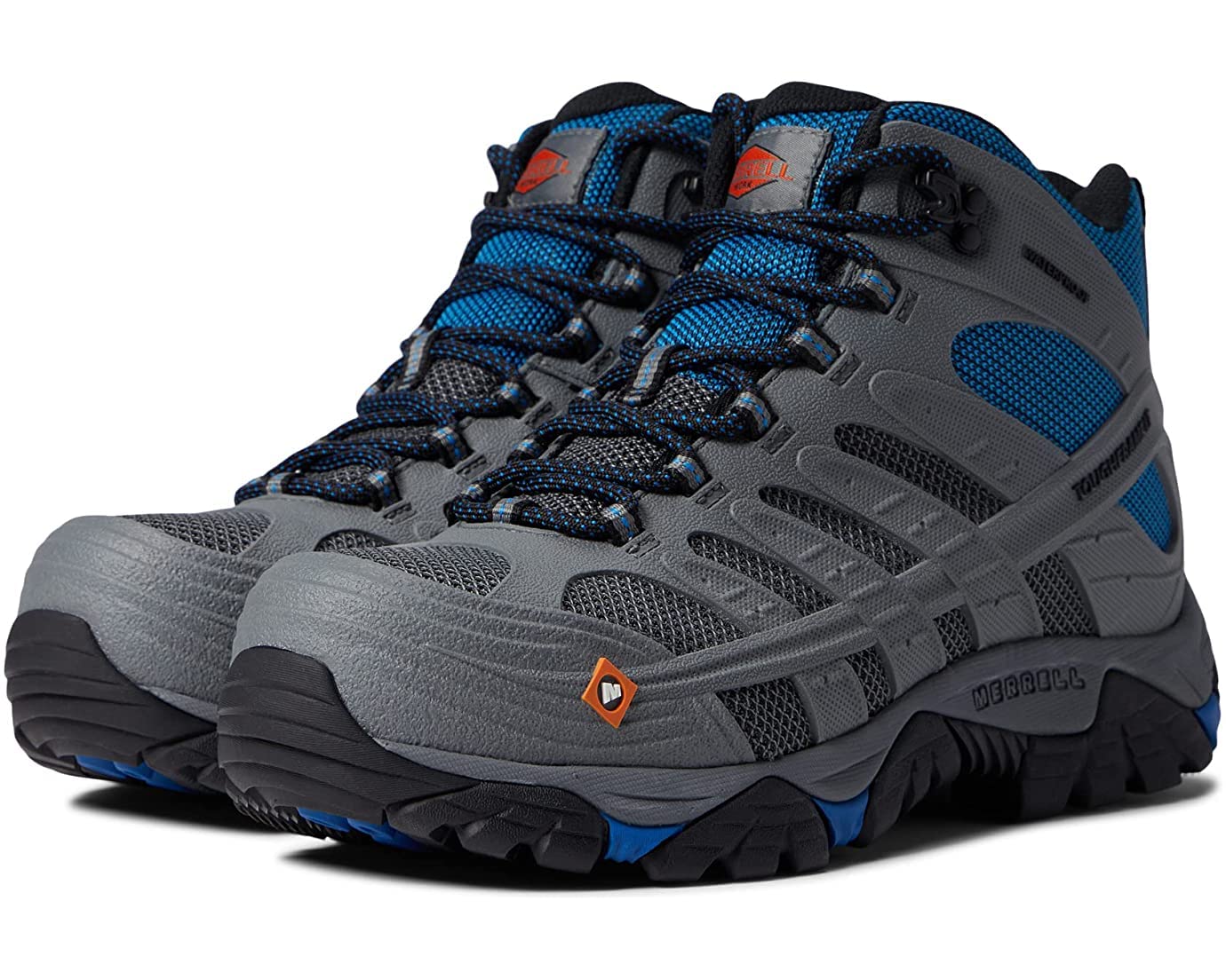 **Merrell Men's Moab Velocity Tactical Mid Carbon-Fiber Safety Toe Work Boots - Waterproof, Breathable, Oil & Slip Resistant, EVA Midsole - Ideal for Construction, Hiking & Outdoor Work**