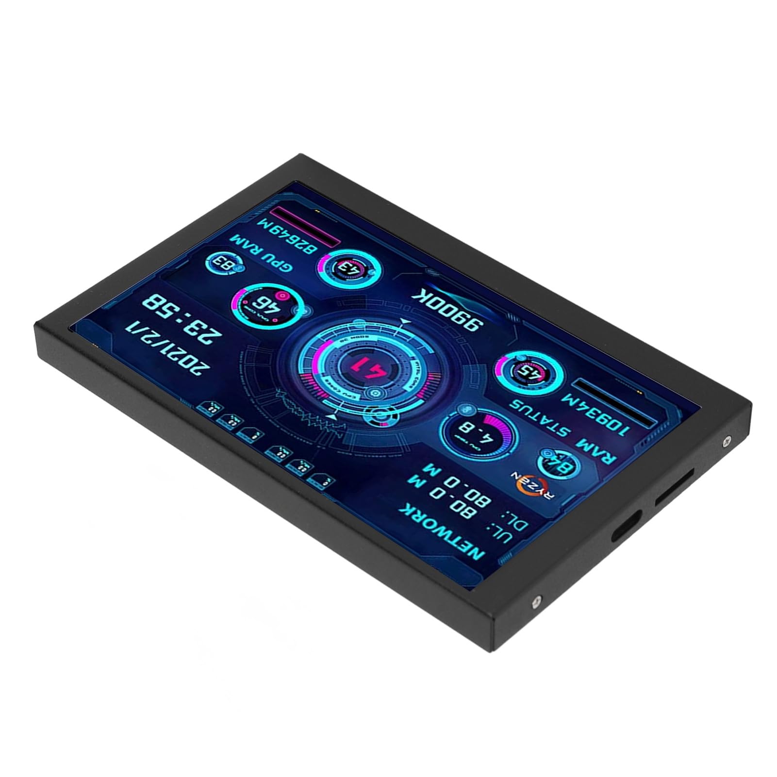 Kikumi AIDA64 PC Temperature Monitor - 5 Inch IPS USB Display for CPU GPU Data - Real-Time PC Hardware Monitoring for Gaming and Overclocking
