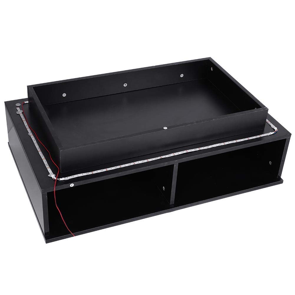 Modern LED Coffee Table with Drawer Storage - High Gloss Rectangle Cocktail Table for Living Room, Office & Home Decor - Black (110V) - Perfect for Entertaining, Relaxing & Stylish Spaces