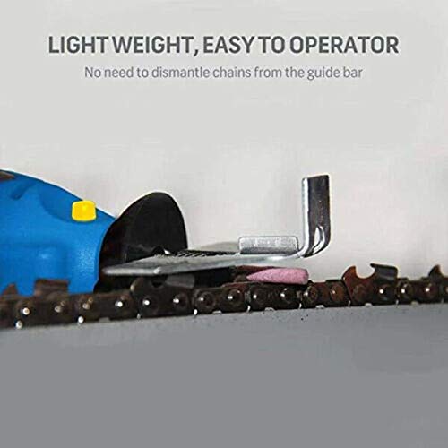 Professional Chainsaw Sharpening Kit - Grinding Tool & Power Drill Hand Sharpener for Garden & Woodworking - ALI88 (Silver) - Perfect for Chainsaw Maintenance, DIY Projects & Outdoor Landscaping