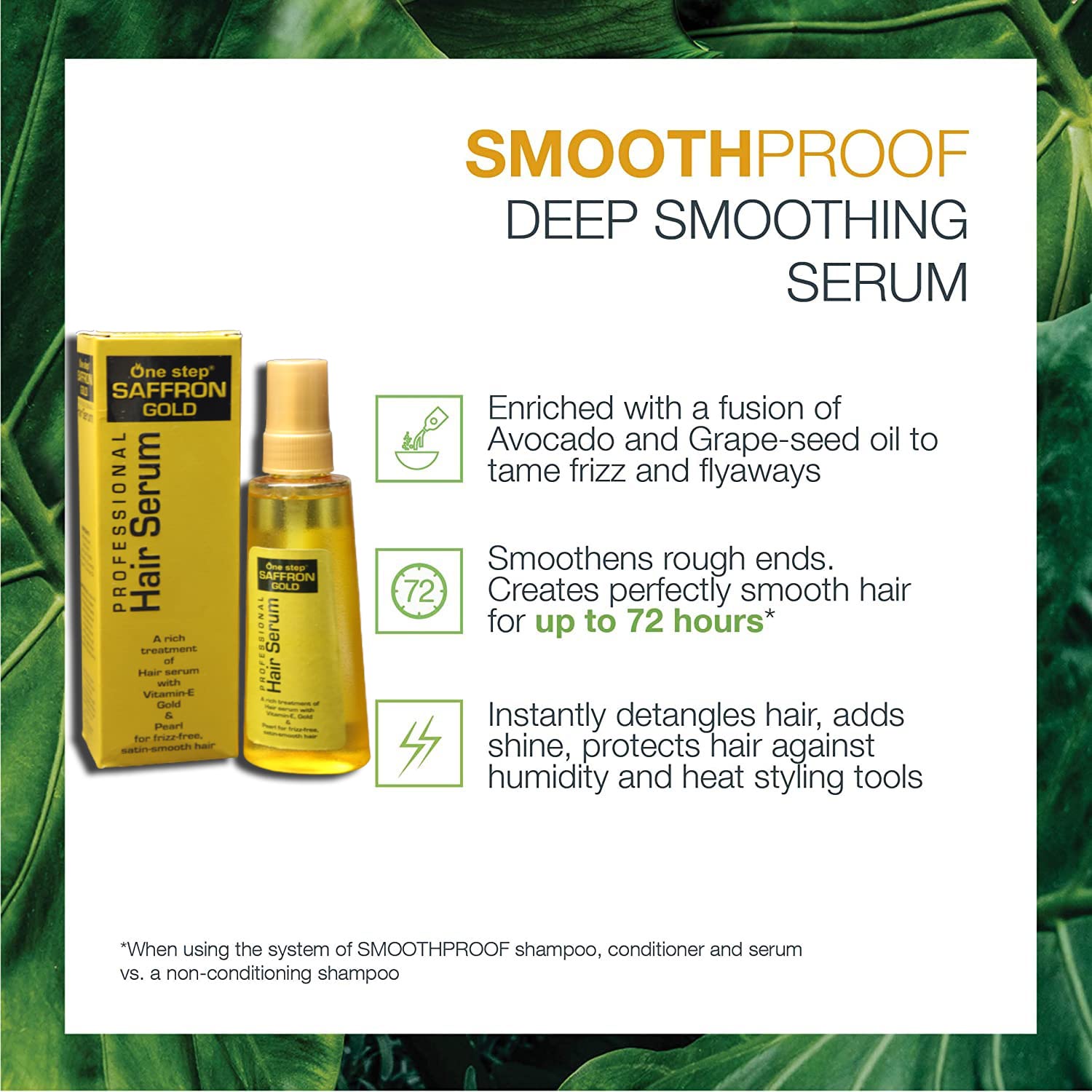 AMEPEX Golden Saffron Hair Serum with Walnut Oil - 100ml for Women & Men | Instant Shine, Smoothness & Frizz Control | Dry & Wet Hair Treatment | Soft Silky Touch | Perfect for Daily Hair Care & Styling