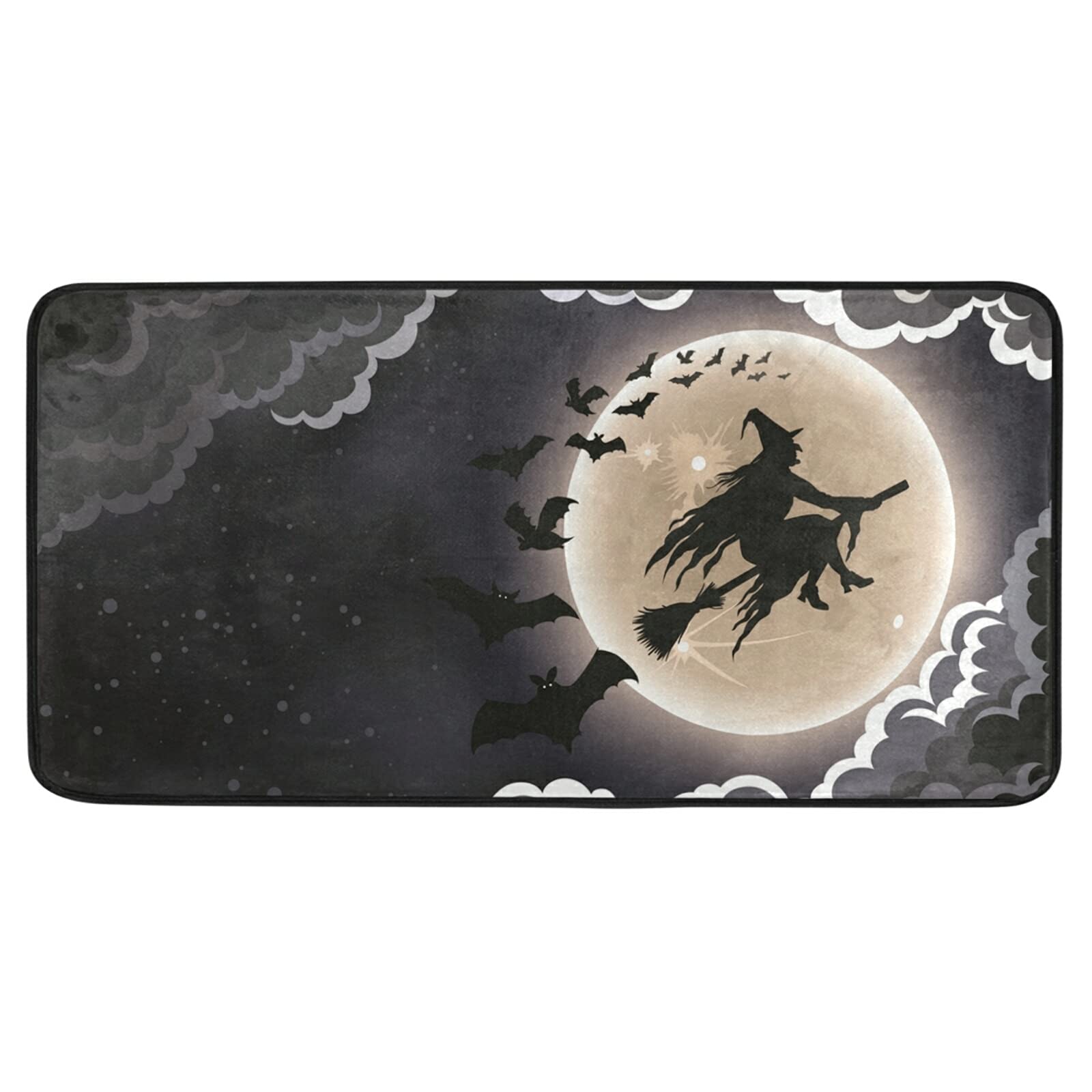Halloween Witch Flying Rug - Non-Slip Kitchen & Bathroom Runner Doormat 39