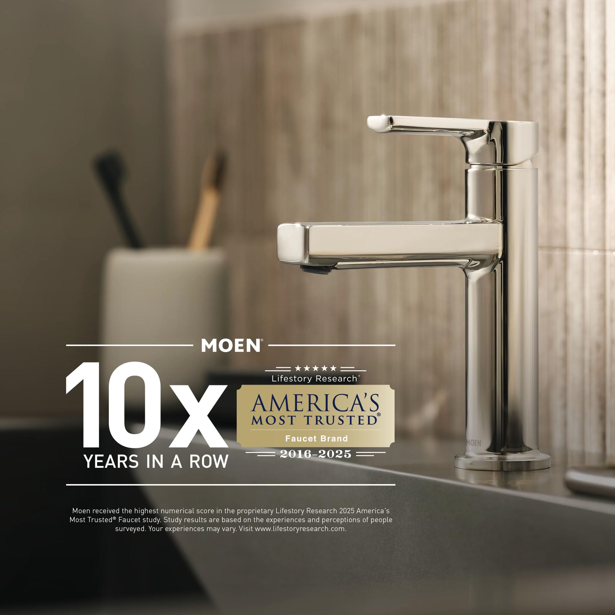 Moen DN8390CH Chrome Glass Bathroom Vanity Shelf - Modern Storage for Towels, Soap, and Toiletries | Perfect for Small Bathrooms and Powder Rooms