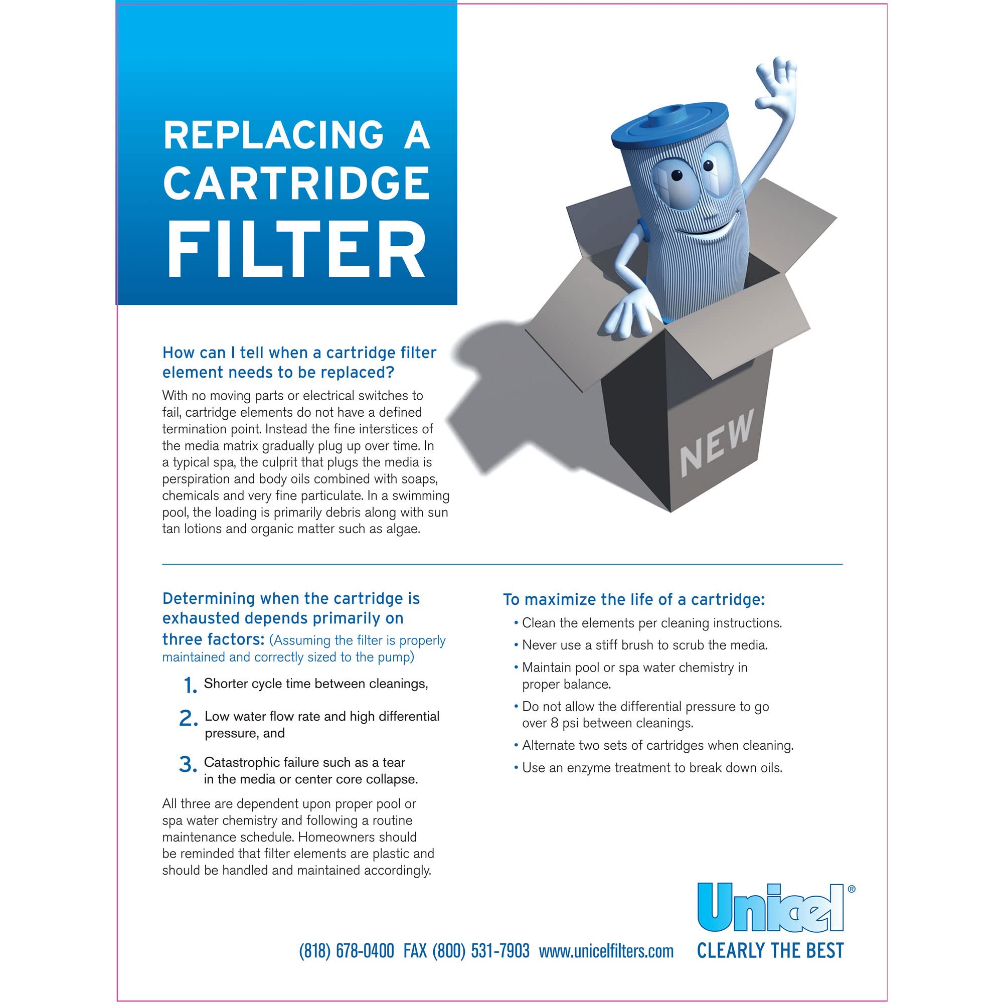 Unicel C-7483 81 Sq Ft Pool Filter Cartridge Replacement - 176 Pleats, Compatible with Hayward Pool Filters (2 Pack) - Perfect for Inground & Above Ground Swimming Pools, Spas, and Hot Tubs