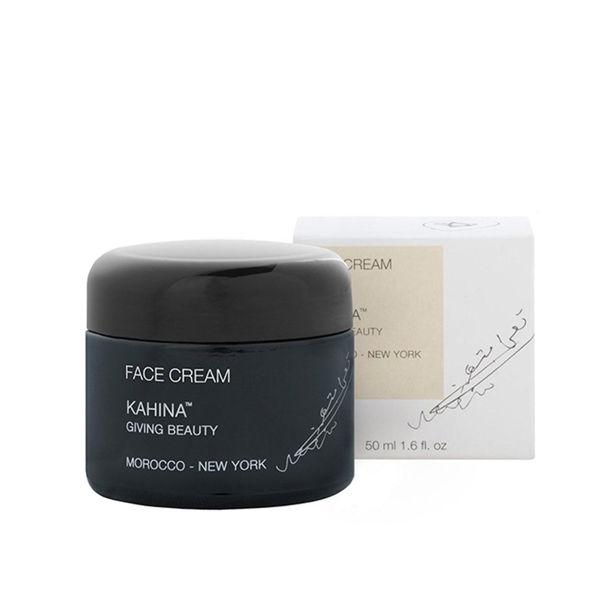 Kahina Face Cream - Organic Anti-Aging Moisturizer for Women & Men - Hydrating Day & Night Cream with Argan Oil & Vitamin E - Perfect for Dry, Sensitive Skin & Wrinkles Reduction