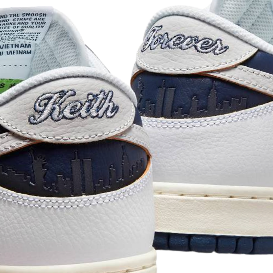 Nike SB Dunk Low HUF New York City Sneakers - White, Vast Grey & Midnight Navy Colorway - Skateboarding Shoes for Streetwear & Urban Fashion