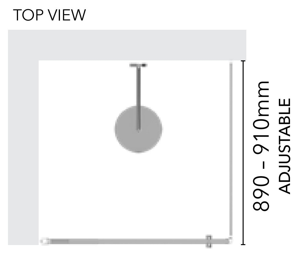 Premium Framed Shower Screen Return Panels - 1950mm Height - Black/Silver Options - Perfect for Modern Bathroom Renovations & Spa-Like Showower Experience