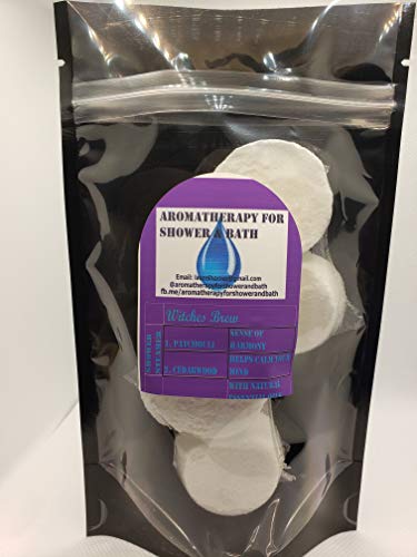 6-Pack Witches Brew Shower Steamers with Patchouli & Cedarwood Essential Oils - Aromatherapy Bath Bombs for Relaxation & Stress Relief - Perfect for Spa Nights, Self-Care Gifts & Luxury Bath Time