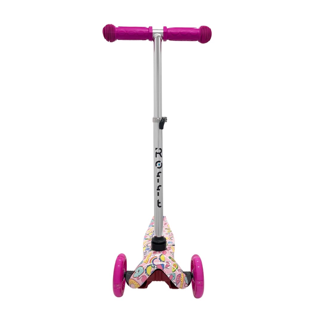 **Best Kids Scooter for Ages 3-5 - Self-Balancing with Light Up Wheels & Adjustable Height - Wide Deck & Aluminum T-Bar - Perfect for Boys & Girls Outdoor Play & Commuting**
