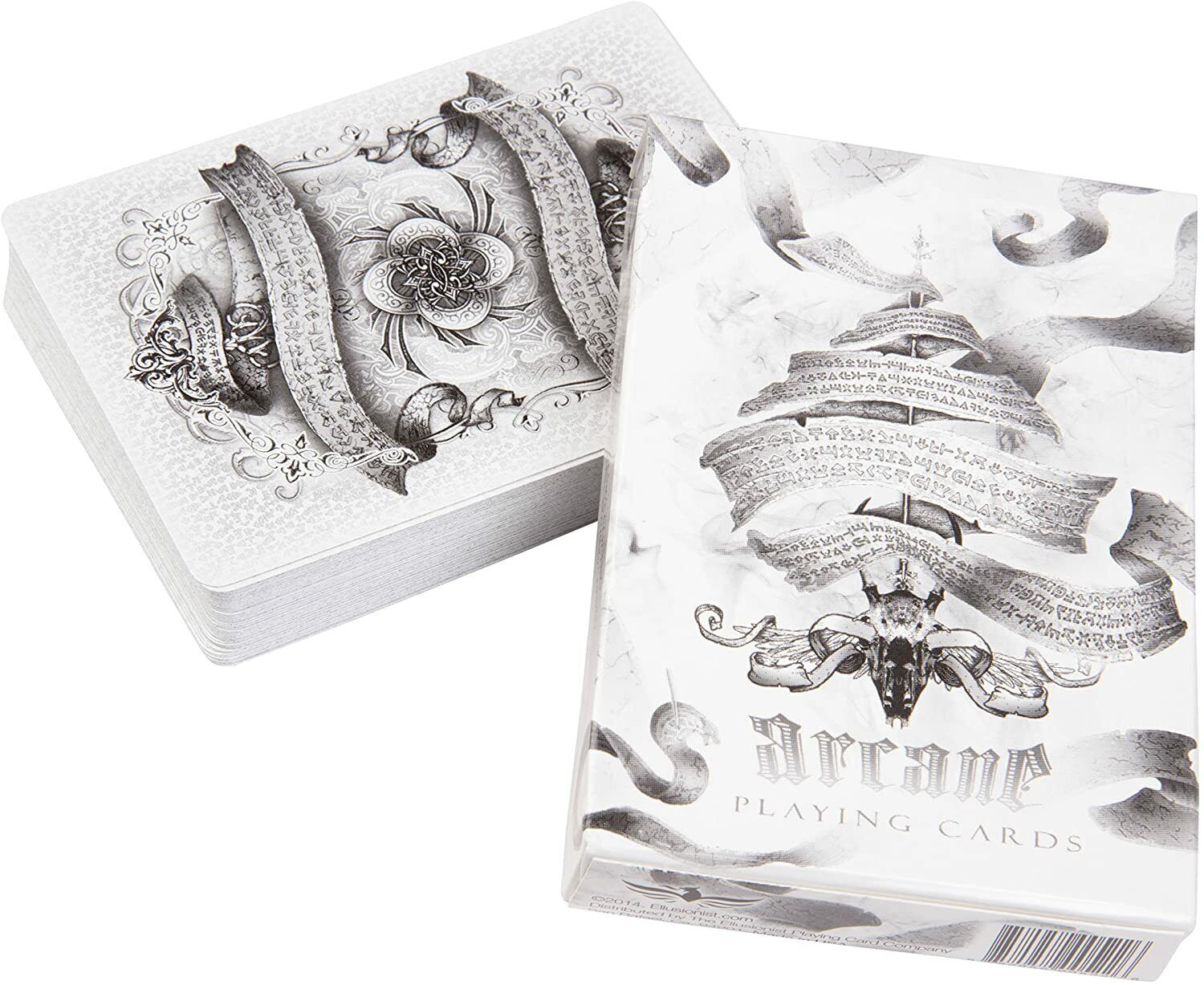 White Arcane Playing Cards - Premium Custom Deck for Magic Tricks & Cardistry | Perfect for Poker, Blackjack & Collectors (2014 Edition)