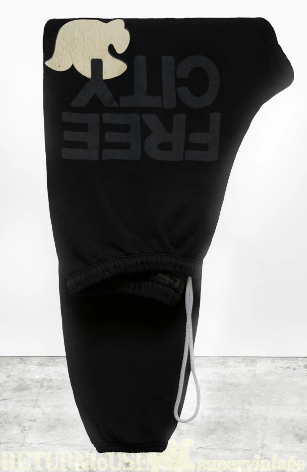 FreeCity Large Sweatpants for Men - Black Space Cream Color, Comfortable Joggers for Lounge, Gym & Casual Wear