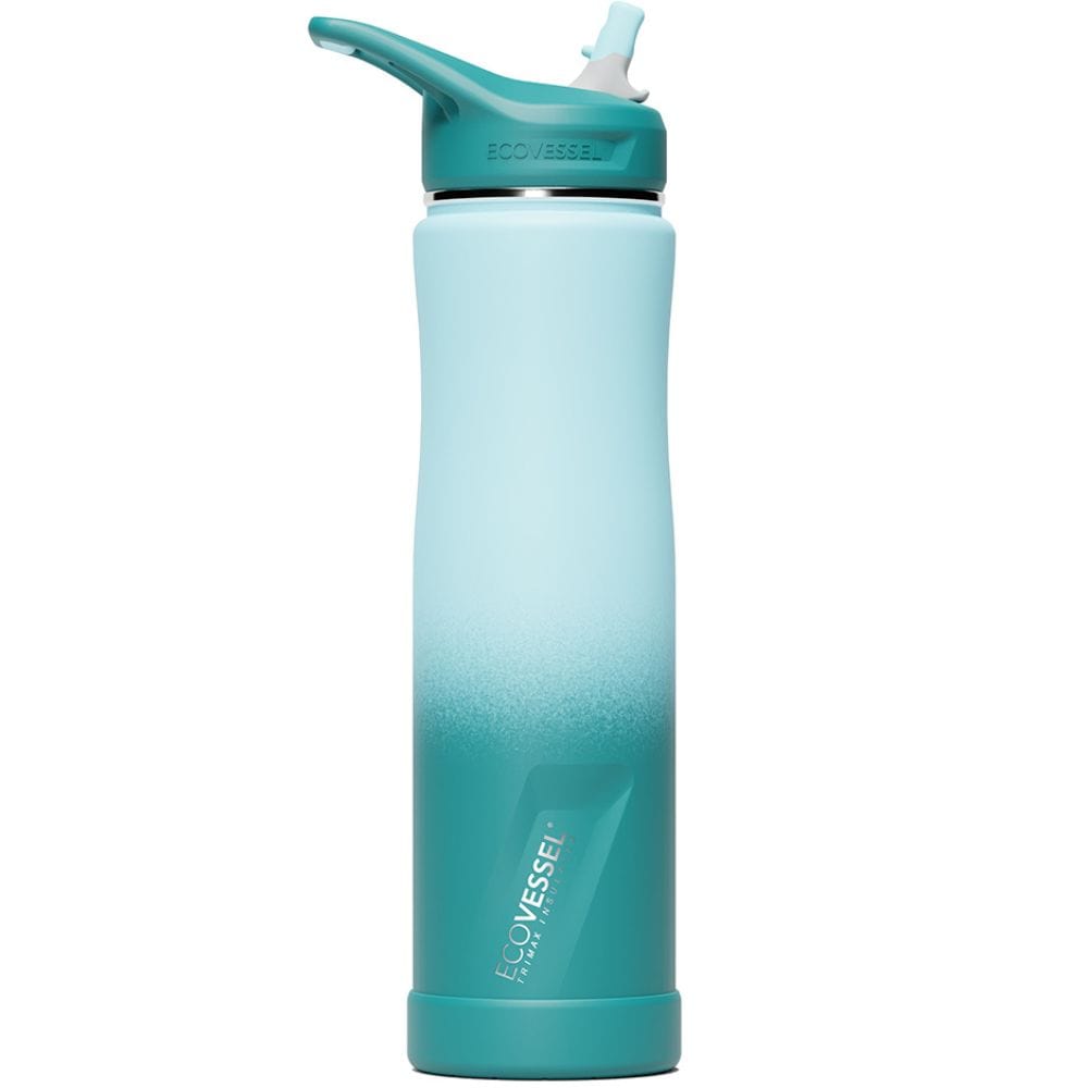 EcoVessel Summit Triple Insulated Stainless Steel Water Bottle with Straw - 700ml, 24oz, Keeps Drinks Cold 24Hrs & Hot 12Hrs - Perfect for Hiking, Camping, Gym & Outdoor Activities