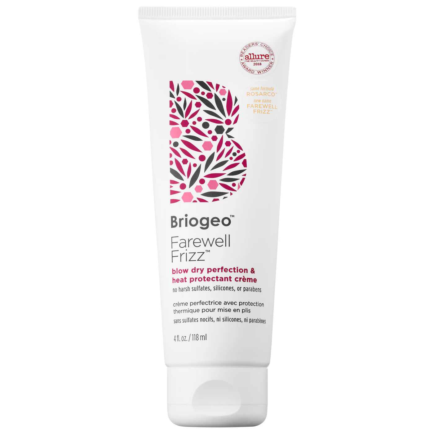 Briogeo Farewell Frizz Blow Dry Perfection Heat Protectant Cream 118ml | Smooth & Shiny Hair | Heat Protection for Styling & Frizz Control | Perfect for Daily Blowouts & Salon Results at Home