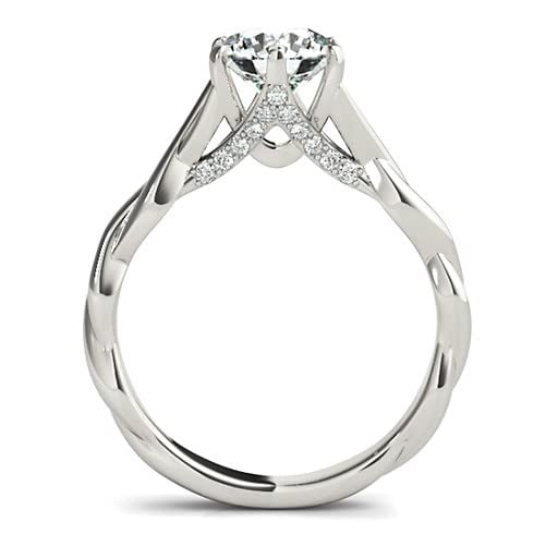 1.25 Carat Round Cut Twisted Moissanite Engagement Ring - 6 Prong Infinity Style Wedding Band, Bridal Jewelry in Sterling Silver | Perfect for Proposals, Anniversaries & Romantic Gifts