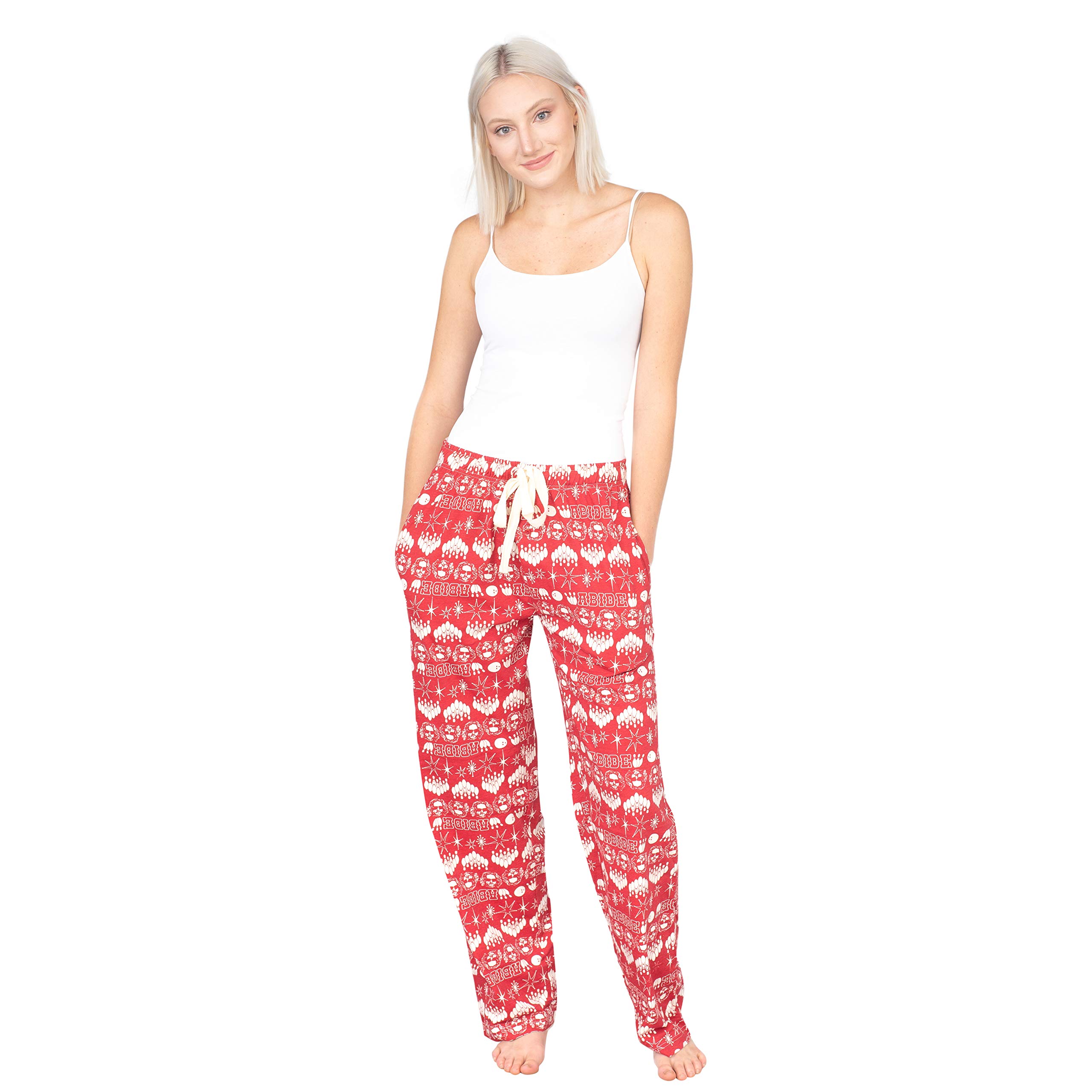 The Big Lebowski Bowling Pins Lounge Pants - Soft Red Sleepwear for Men & Women | Perfect for Movie Nights, Bowling Parties & Casual Loungewear