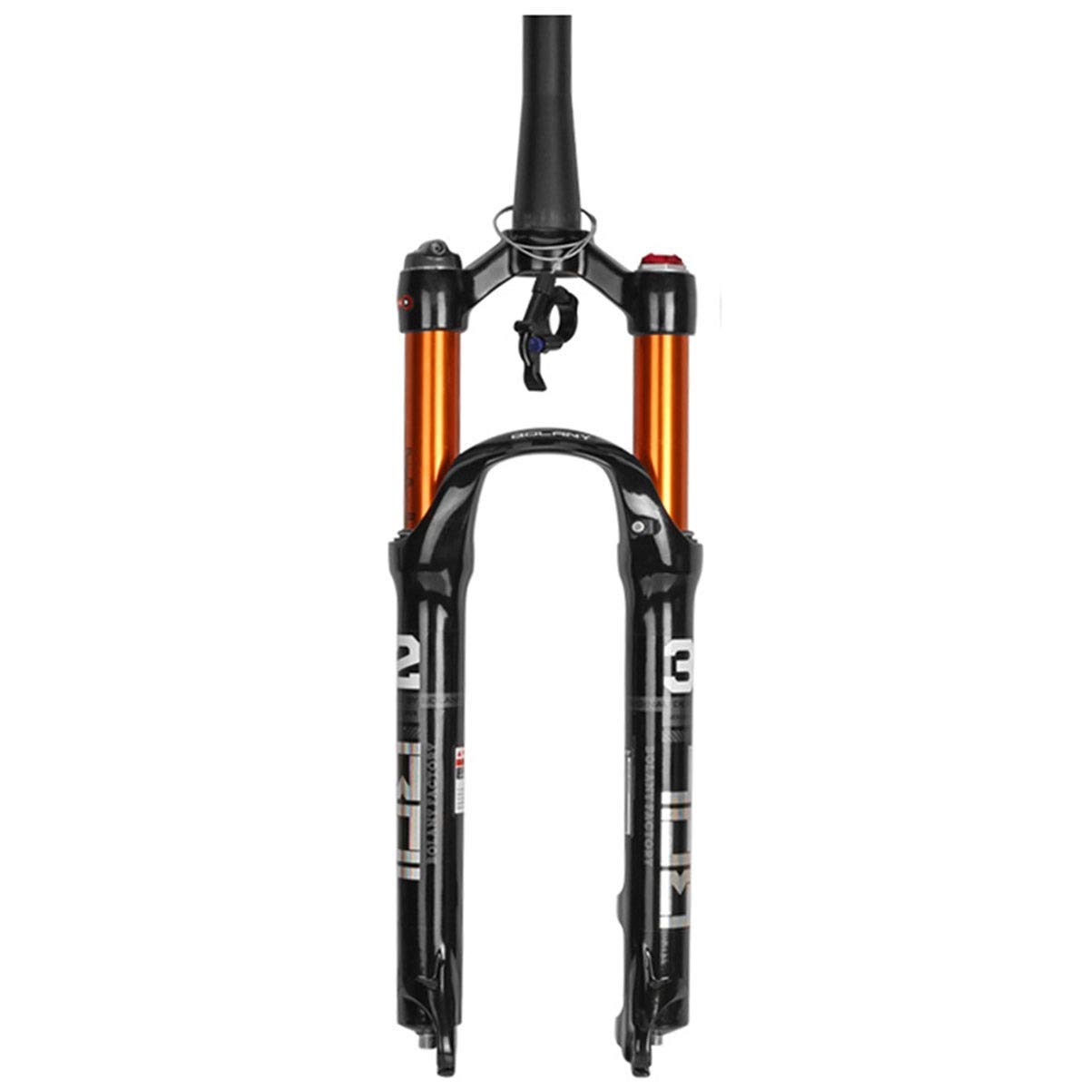 TYXTYX MTB Suspension Fork - Aluminum Alloy Mountain Bike Front Fork with Remote Lockout & Disc Brake, Gas Spring Shock Absorber for Trail Riding and Off-Road Biking Accessories