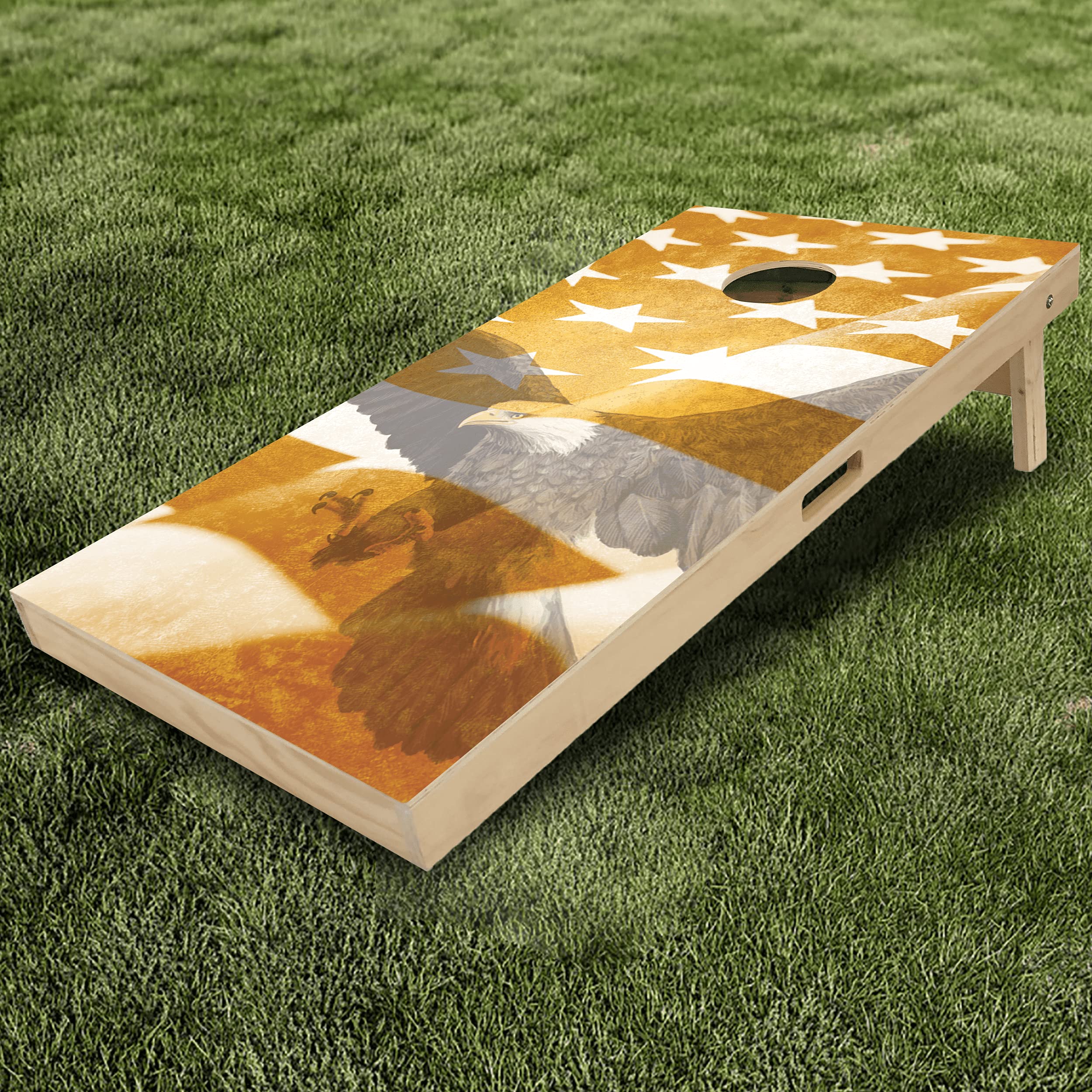 Premium Cornhole Board Wraps & Decals - 35+ Durable Laminated Vinyl Skins for Outdoor Bean Bag Toss Game - Customizable Designs for Tailgates, Backyard Parties & Game Nights