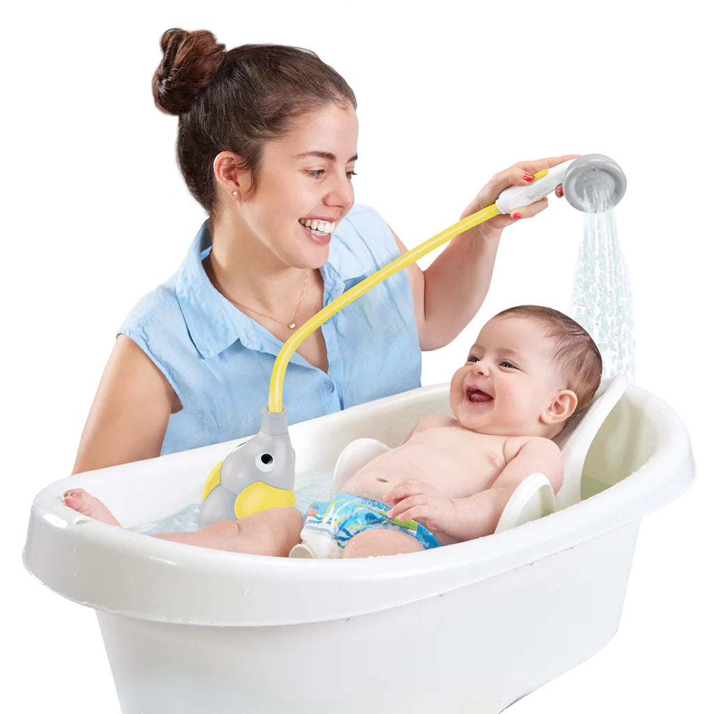 Yellow Elephant Baby Bath Shower Toy - Fun & Safe Bath Time Companion for Toddlers & Infants - Perfect for Sensory Play and Water Learning Activities