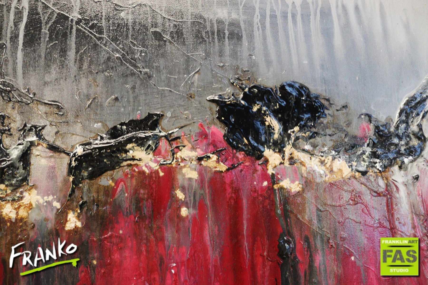 Deep Rose 160cm x 100cm Pink Black White Grey Abstract Canvas Art - Modern Wall Decor for Living Room, Bedroom & Office