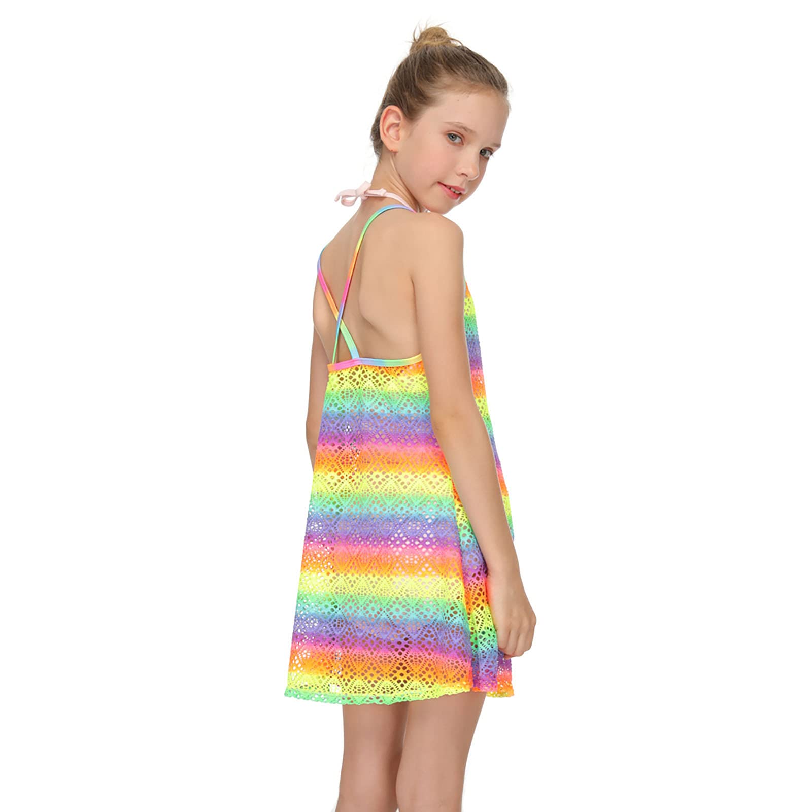 Jimmy Bahamas Girls' Crochet Mesh Swim Cover Up Dress - Lightweight Beach Cover Up for Little Kids - Perfect for Pool, Beach & Summer Outings