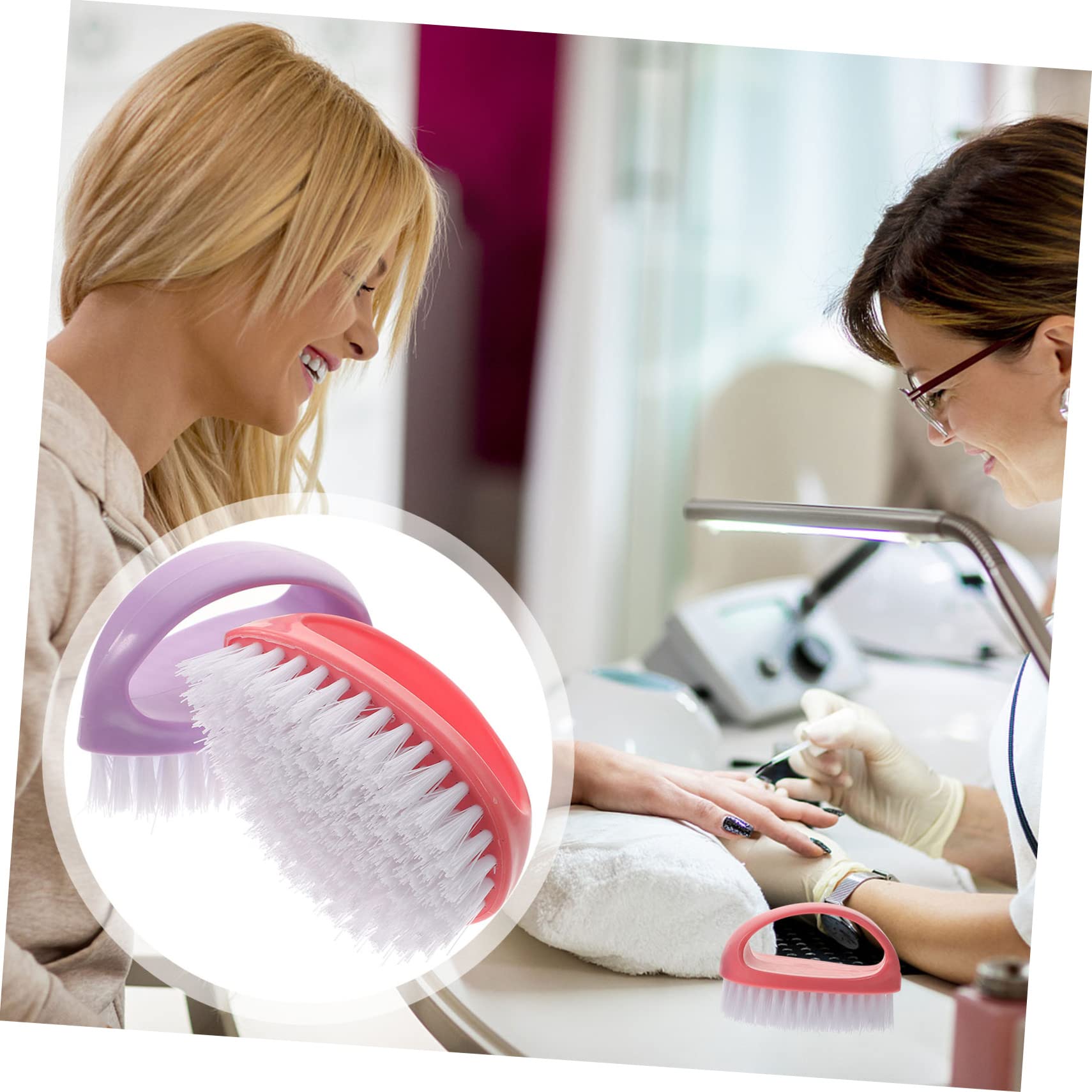 Beavorty 2-Piece Nail Cleaning Brush Set - Professional Manicure Dust Brush for Nail Art, Acrylic & Gel Polish Removal - Perfect for Salons, Home Nail Care & DIY Nail Supplies