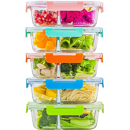 Mixed Color, 5 Pack 3 Compartments