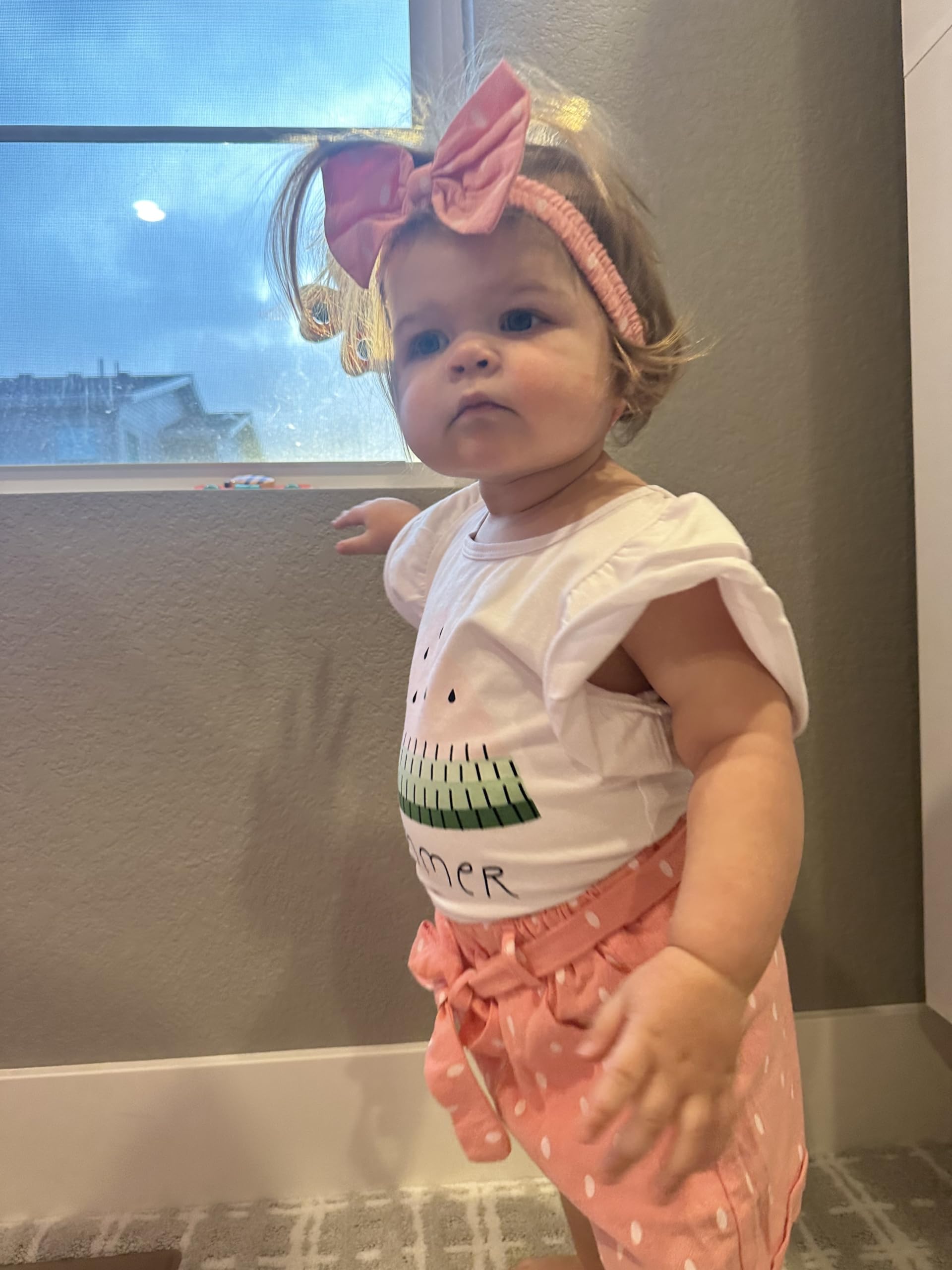 Toddler Girl Summer Outfit Set - Cute 3-Piece Clothing Combo with T-Shirt, Shorts & Headband for Baby Girls | Perfect Gift for Birthdays & Playdates
