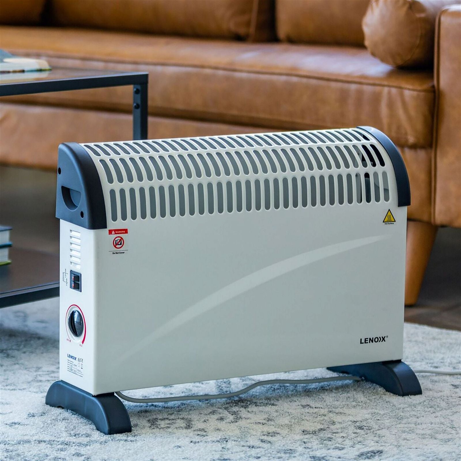 2000W Portable Convector Heater with 3 Heat Settings - Fast Room Heating for Home, Office & Bedroom - Energy Efficient Space Heater for Winter & Cold Weather