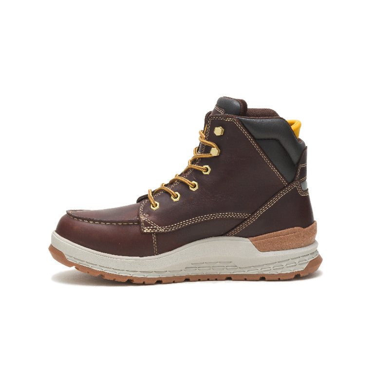 Indiana 2.0 Steel Toe Work Boots for Men - Red Brown Safety Shoes - OSHA Compliant Work Boots for Construction, Warehouse & Outdoor Jobs