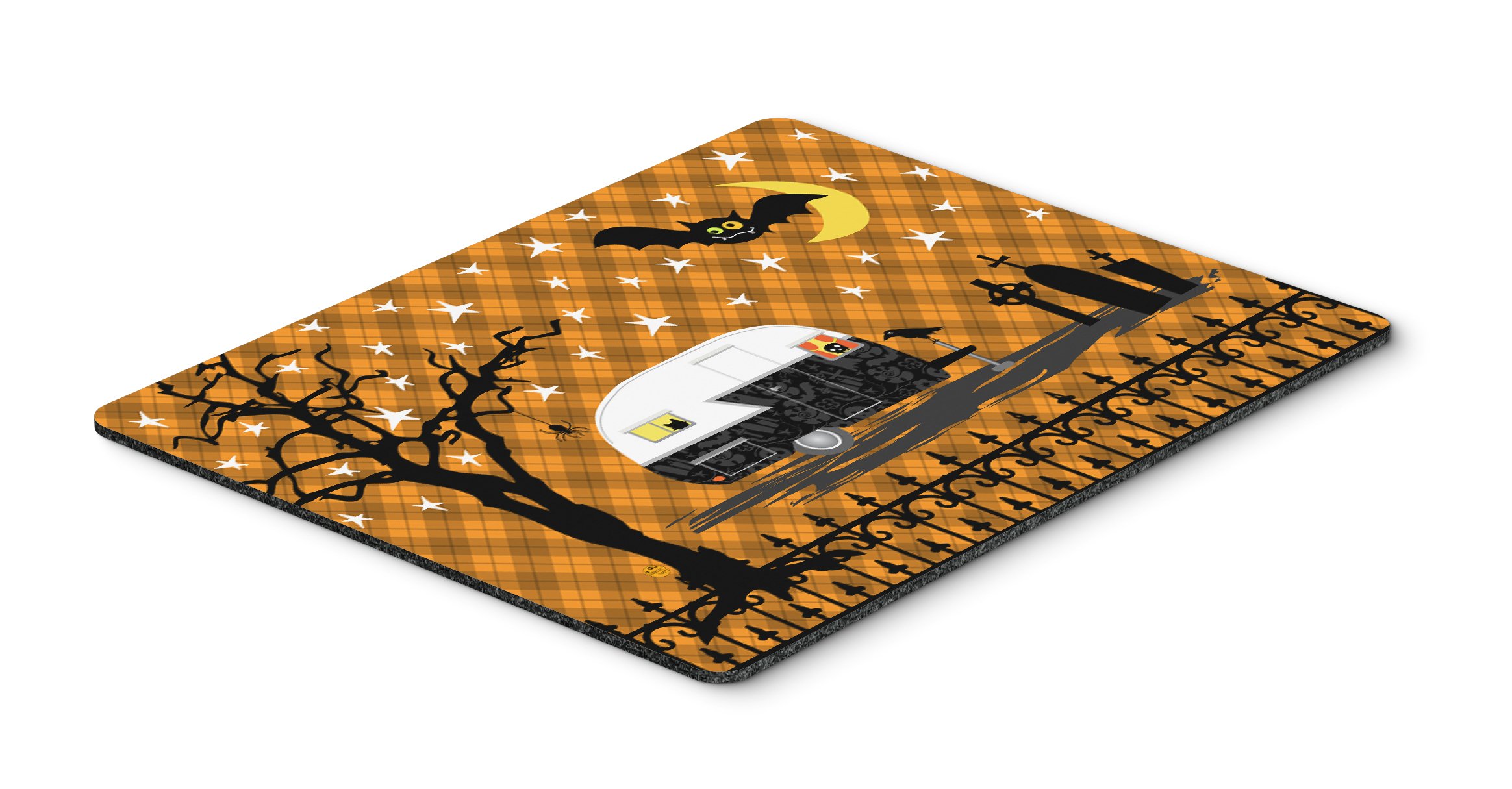 Halloween Vintage Camper Mouse Pad - Large Washable Non-Slip Desk Mat for Computer, Laptop, Gaming & Office Use | Perfect Home Decor & Functional Hot Pad/Trivet for Halloween Theme