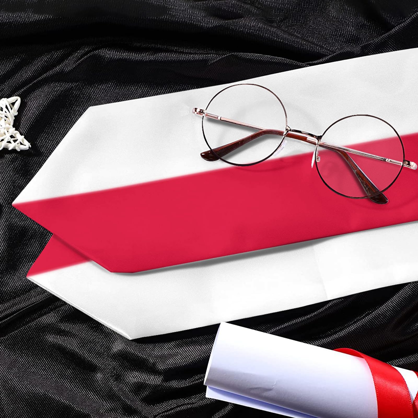 2024 Graduation Stole - 72 Inch International Student Graduation Sash & Shawl for Study Abroad - Perfect for Commencement Ceremonies, Photo Shoots & Alumni Events
