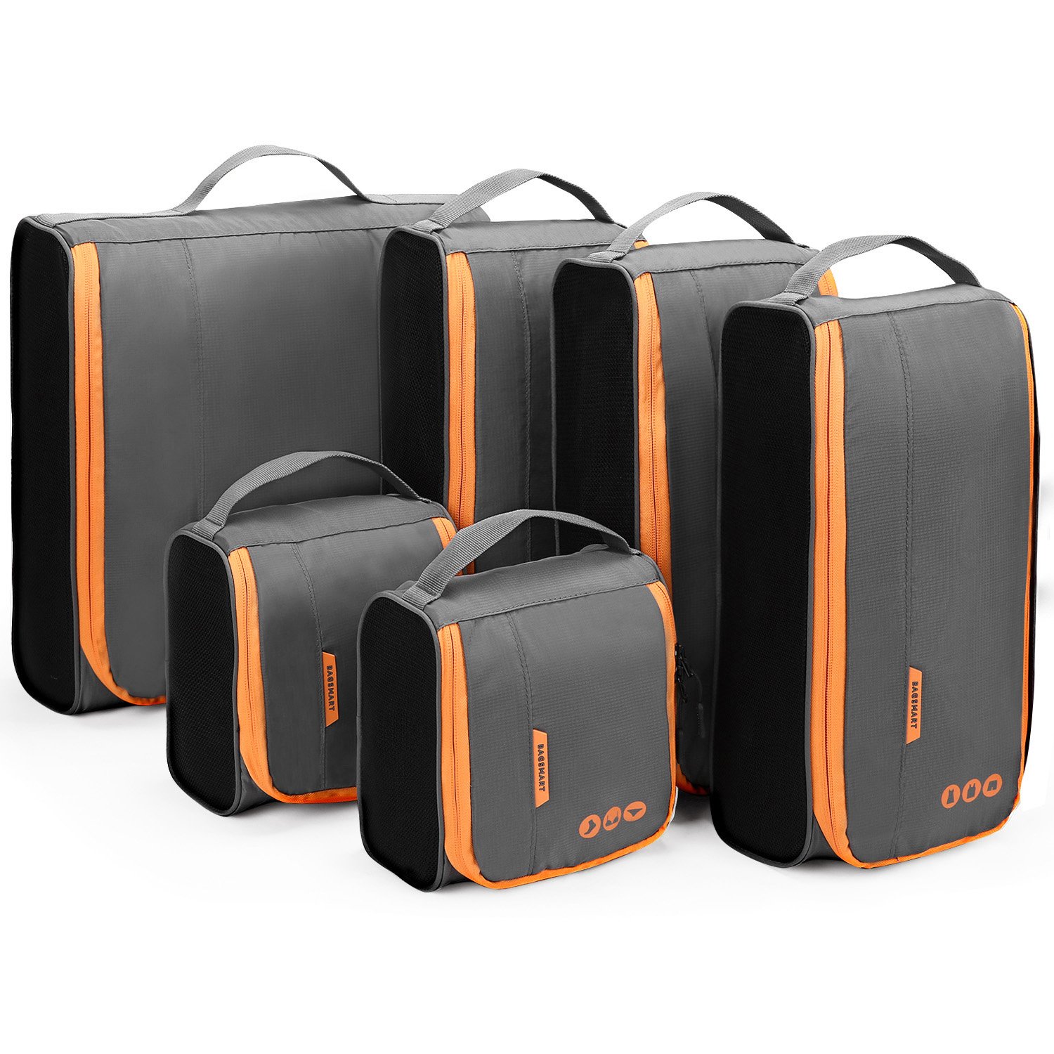 BAGSMART 6-Piece Packing Cubes Set for Suitcases - Lightweight Travel Organizer Bags with Shape Retention | Perfect for Business Trips, Vacations & Weekend Getaways