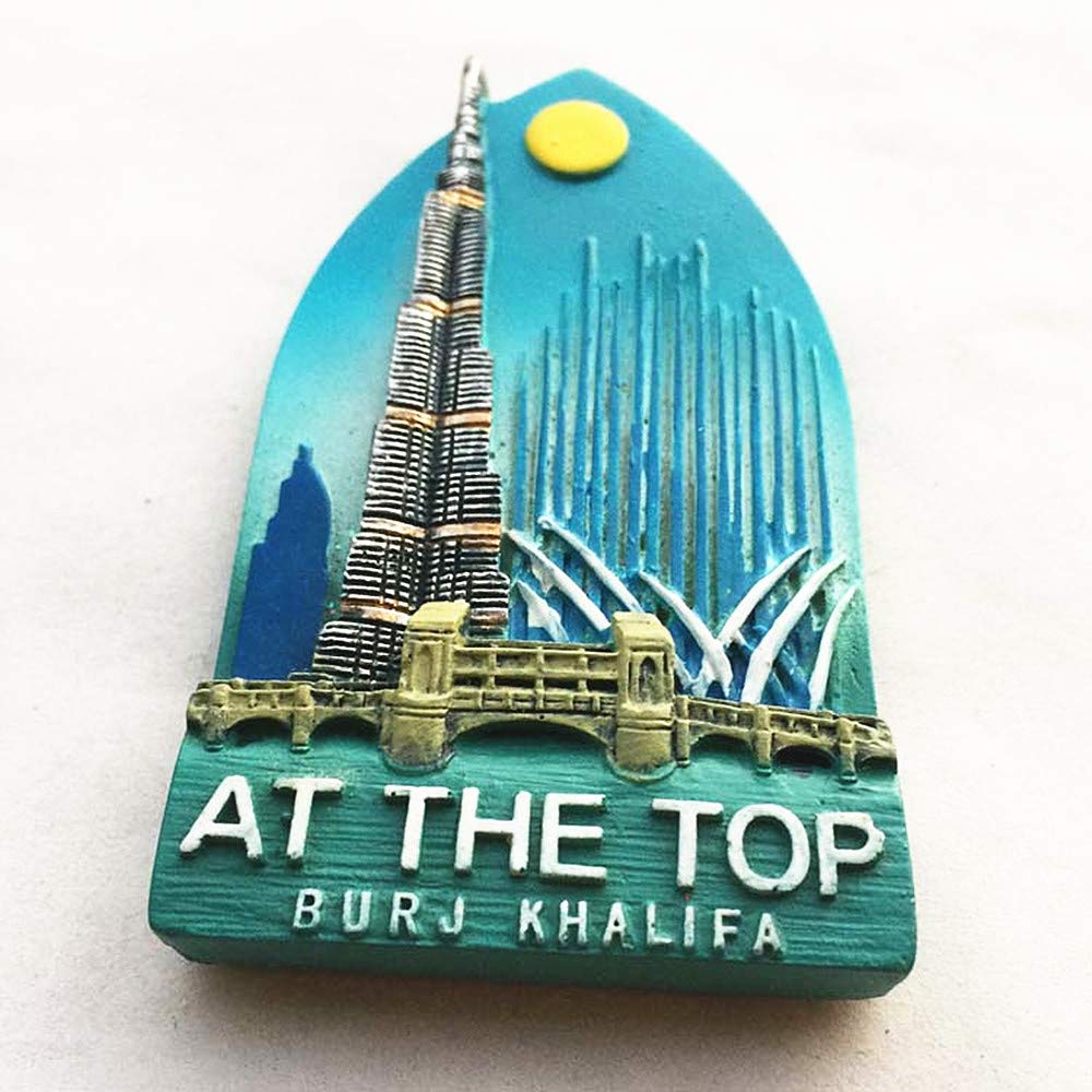 3D Burj Khalifa Dubai Souvenir Fridge Magnet - Premium Dubai Landmark Refrigerator Magnet for Home, Office & Kitchen Decoration - Perfect Travel Gift & Memorable Souvenir from Dubai