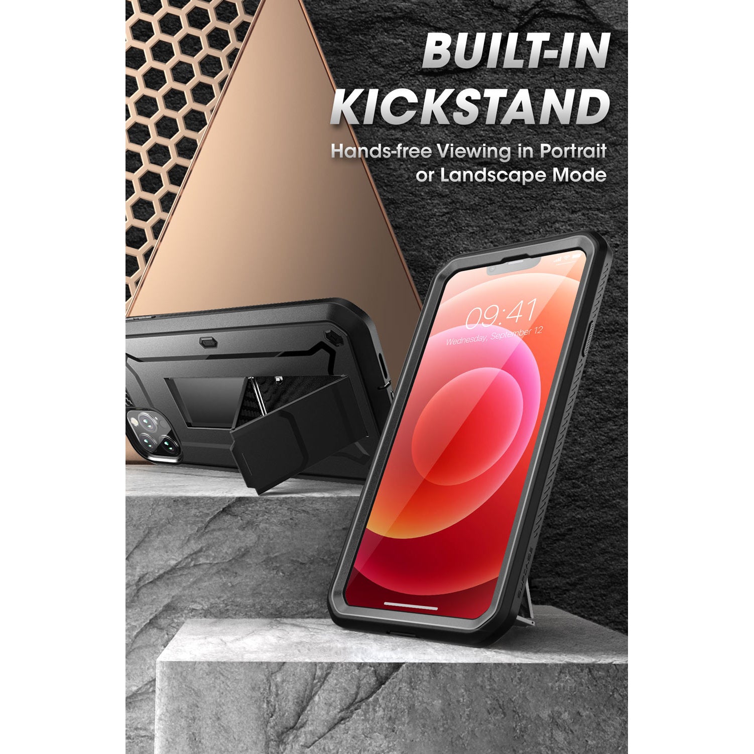 iPhone 13 Pro Max Case 6.7 Inch - Unicorn Beetle Pro Rugged Protective Cover with Shockproof & Drop Protection - Perfect for Outdoor, Work & Daily Use (Black)